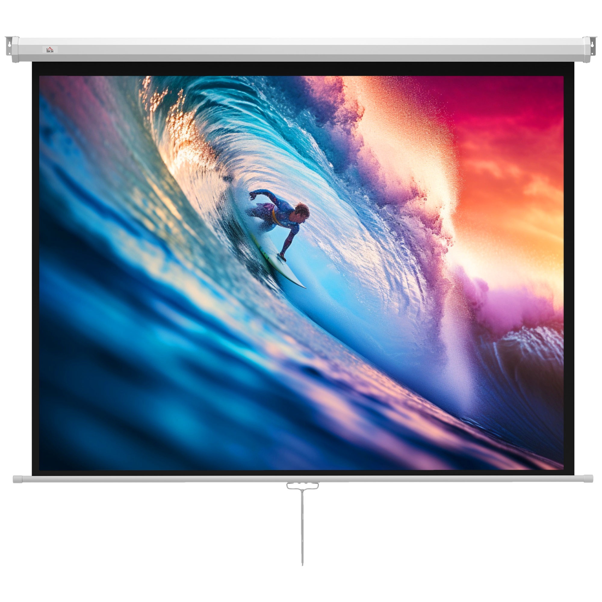 Projektora ekrāns 171 x 128 cm (213 cm) 4:3 HD 4K projekcijas ekrāns, plastmasas, metāla, mājas kinozālei