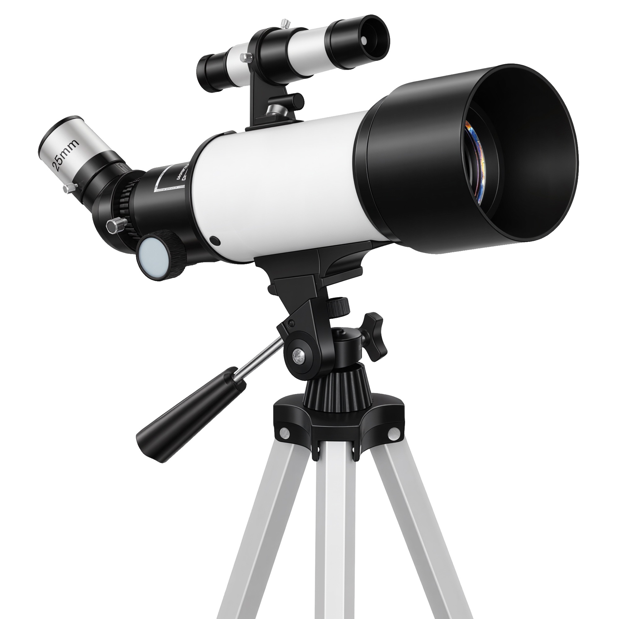 Teleskops astronomijas iesācējiem un pieaugušajiem, 70 mm apertūra, 400 mm AZ stiprinājums, astronomiskais refraktors ar statīvu