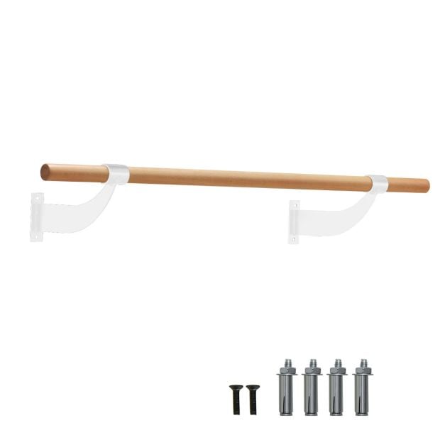 120 cm pikkune puidust balleti- ja tantsupuu koos seinakinnitusega looduslik, naturaalne