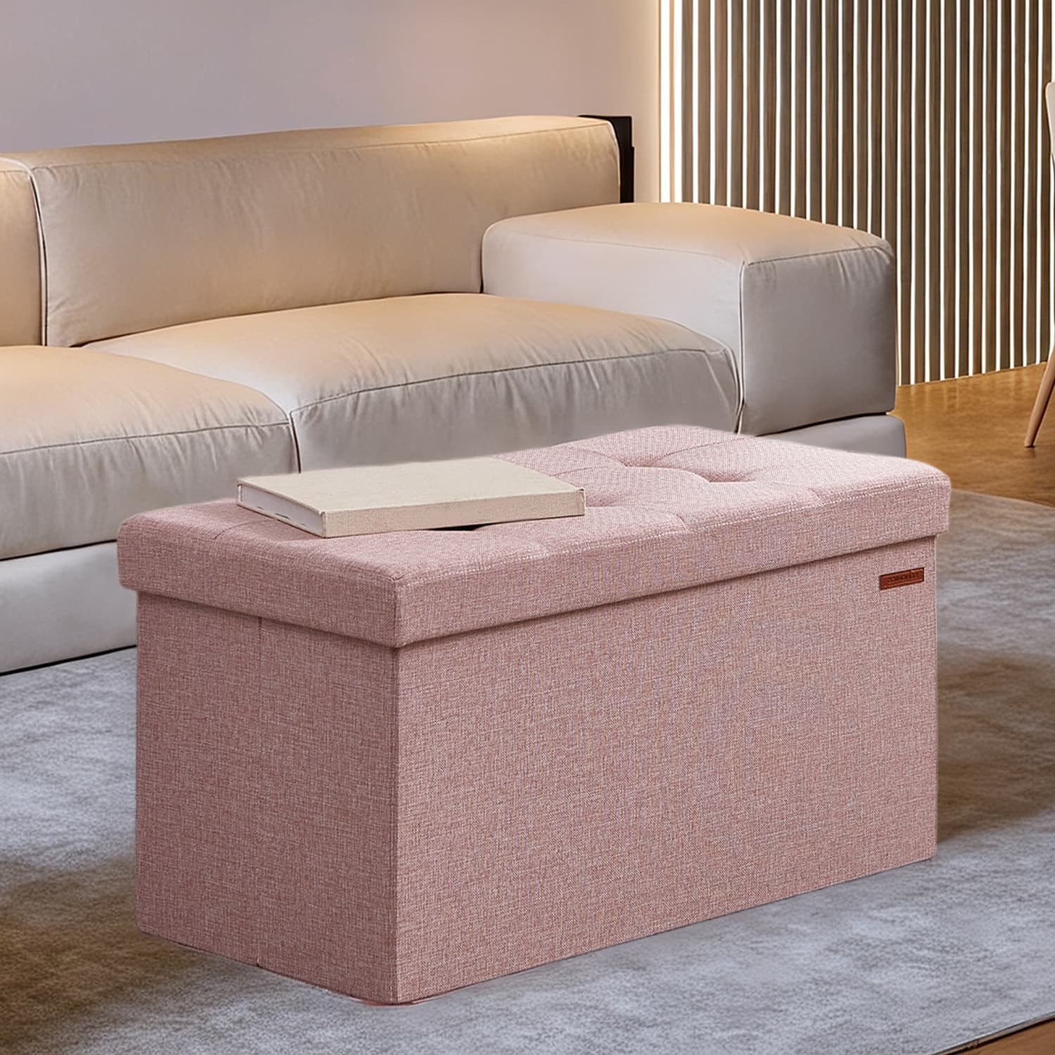 Panipaigaga pink 38 x 76 x 38 cm istumiskast voodipink