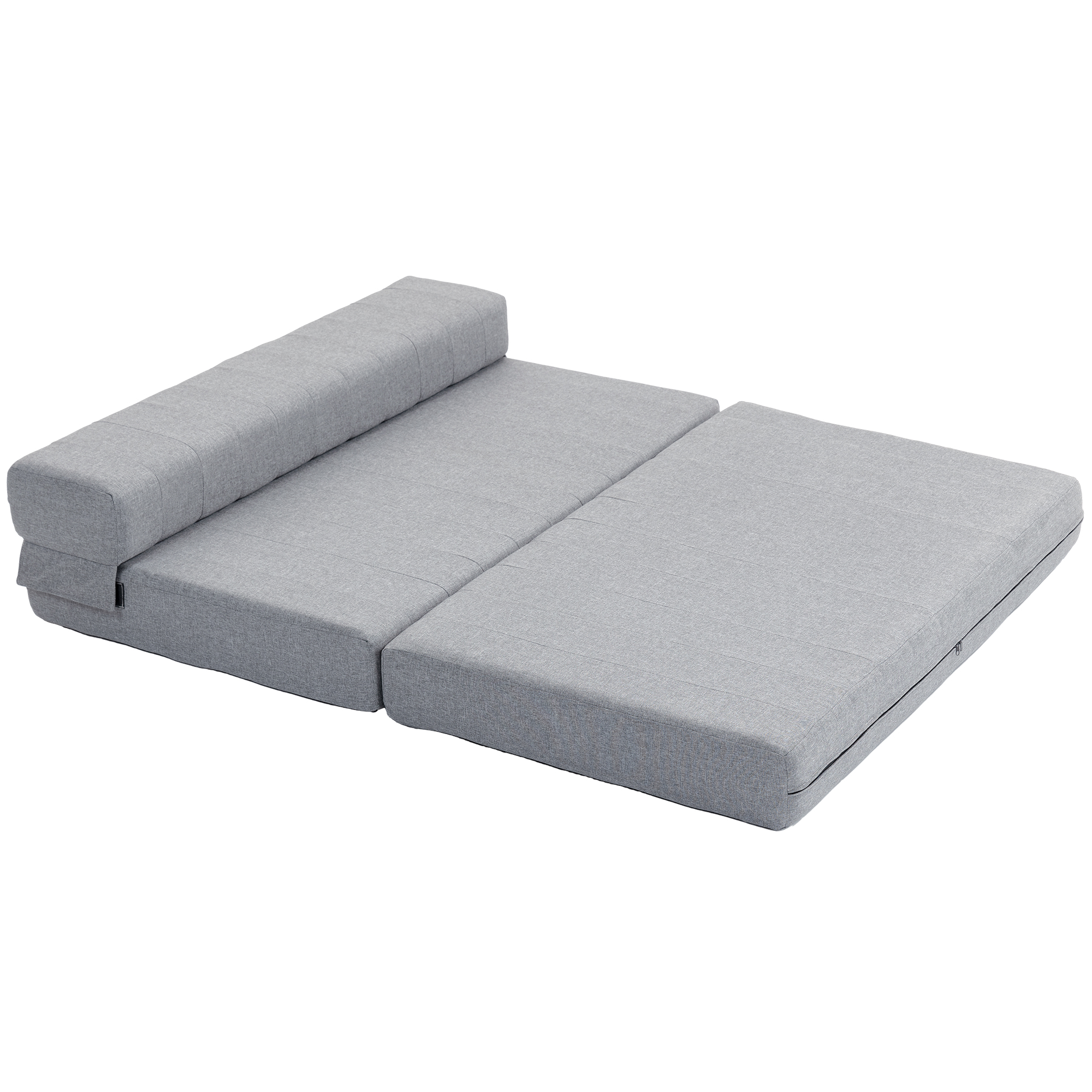 Saliekams atpūtas krēsls ar gultas funkciju, viesu gulta, saliekams, līdz 250 kg, 138x80x50 cm, pelēks