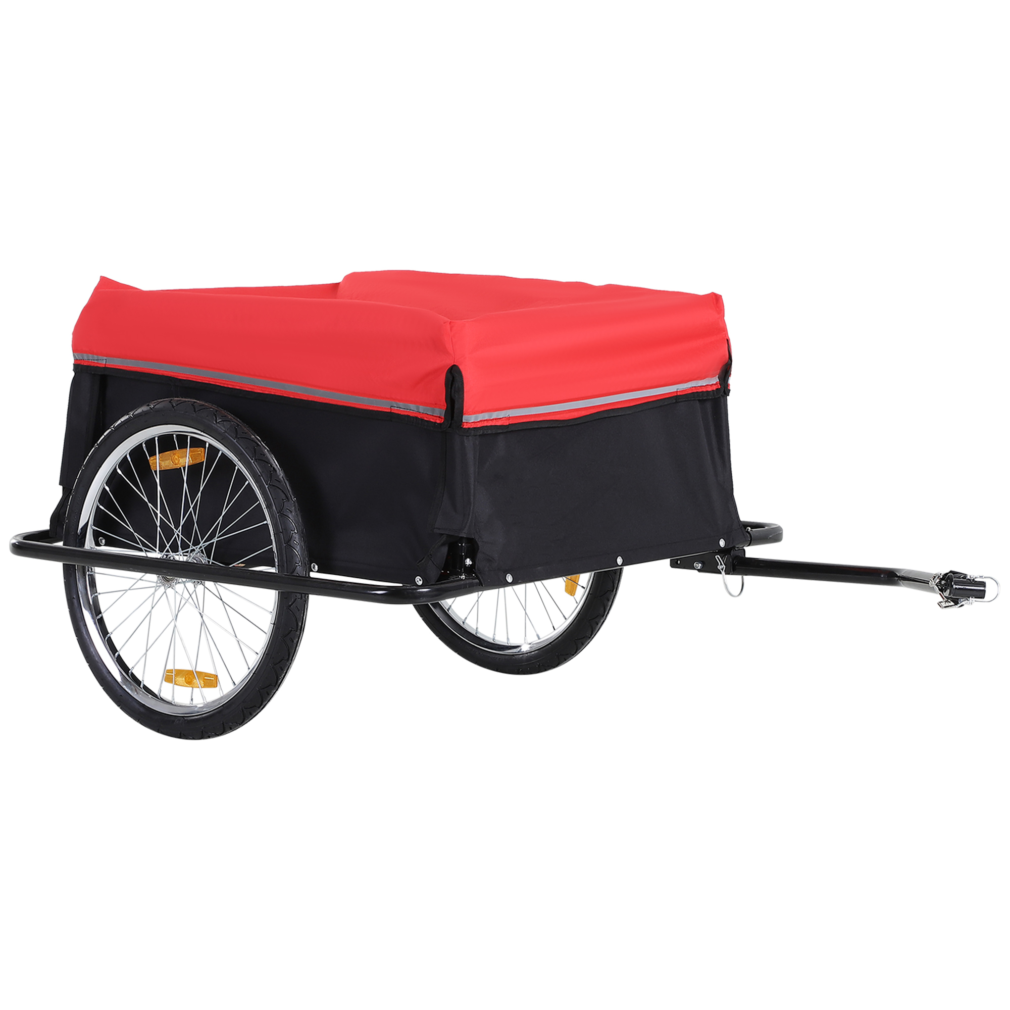 Salokāma velosipēda piekabe, kravas piekabe ar sakabi, transportēšanas piekabe ar kravnesību līdz 40 kg, transportēšanas piekabe velosipēdiem un rokas ratiņiem, 140 x 88 x 60 cm