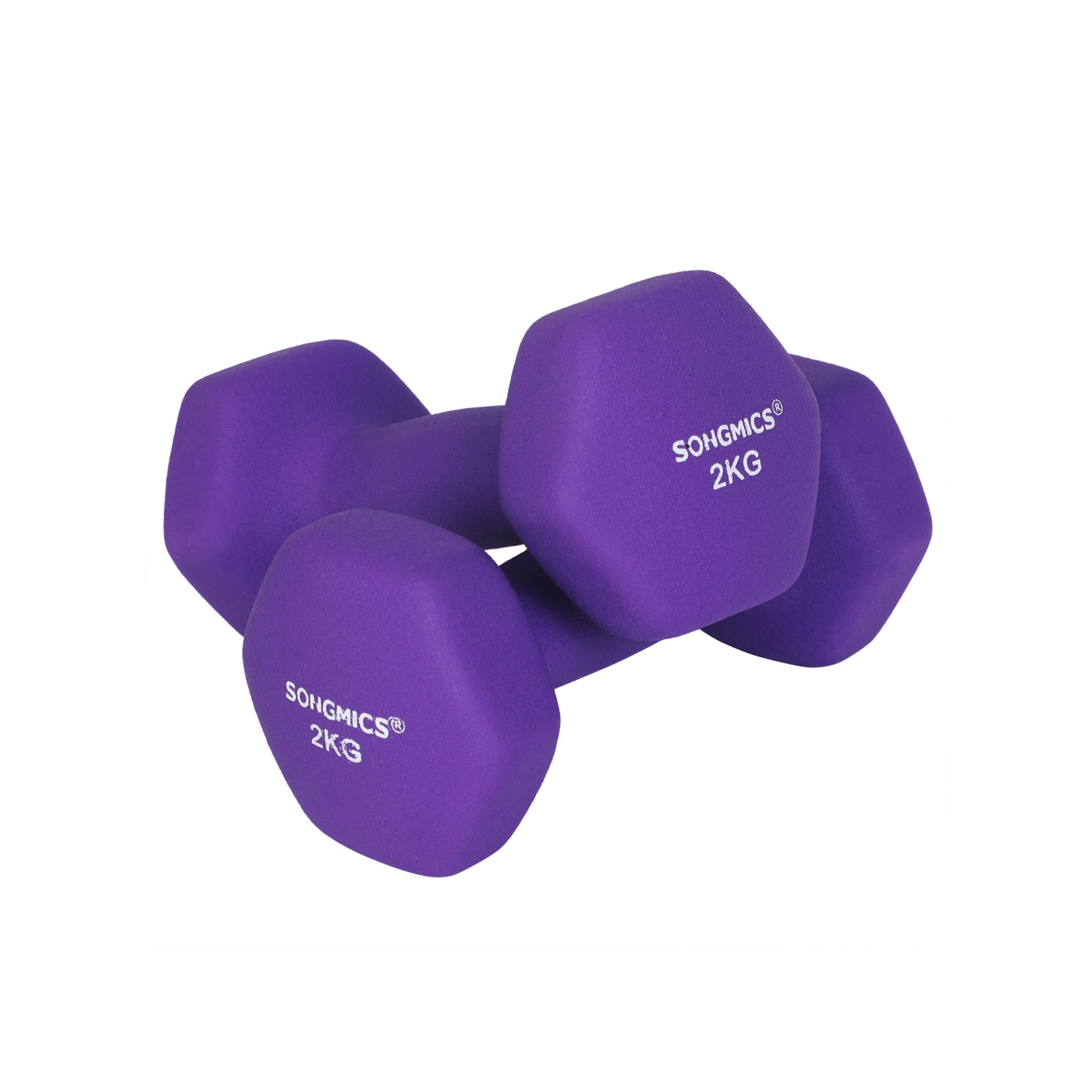 Hantlikomplekt 2 x 2 kg lilla