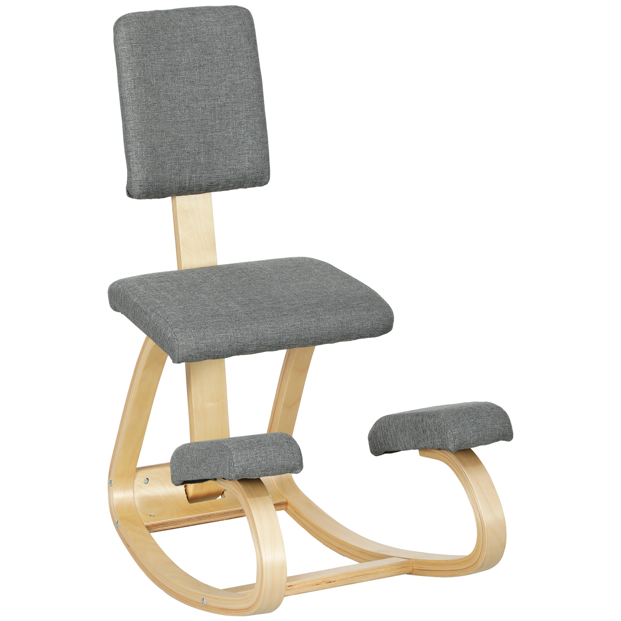 Ergonomisks krēsls ceļos, ceļgalu sols, veselības krēsls mājām, birojam, meditācijai, pelēks