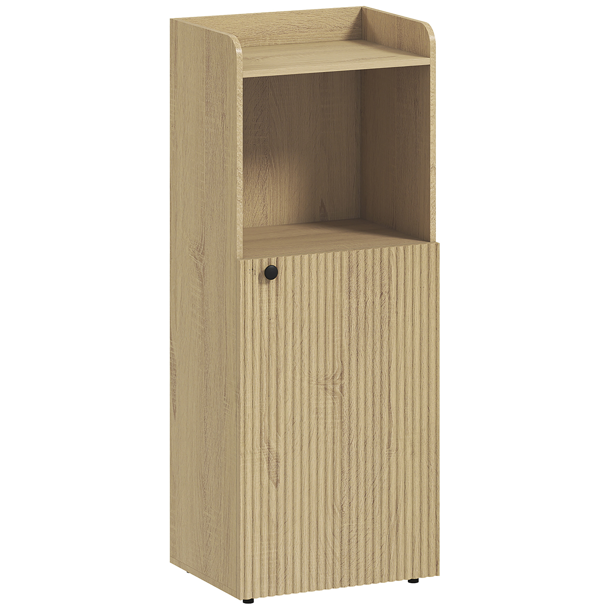 Vannas istabas skapītis, nišas skapītis ar atvērtu plauktu, regulējams plaukts, vannas istabas skapītis, 40 x 31 x 104 cm, dzeltenā ozola krāsā