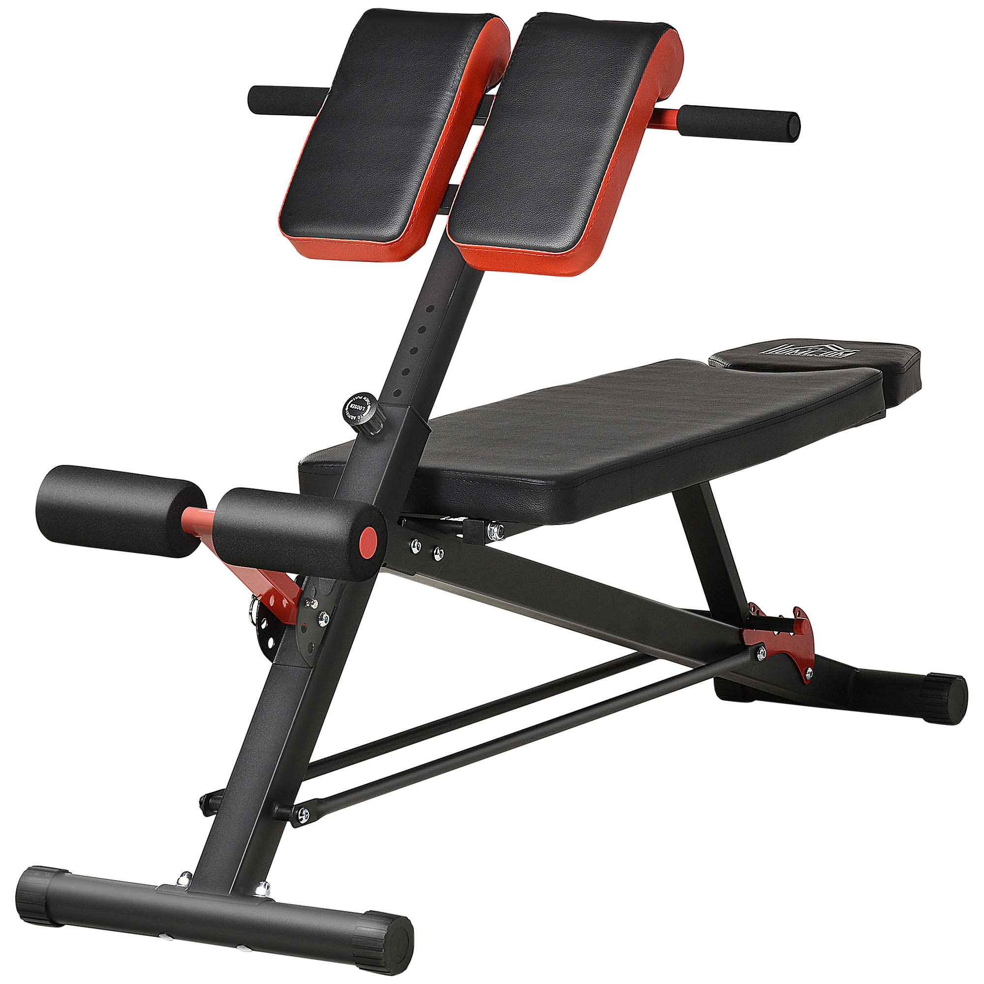 Svaru sols, fitnesa sols, slīpuma sols, daudzfunkcionāls vēdera preses trenažieris, regulējams, tērauds, melns, 64 x 146 x 73,5-85 cm