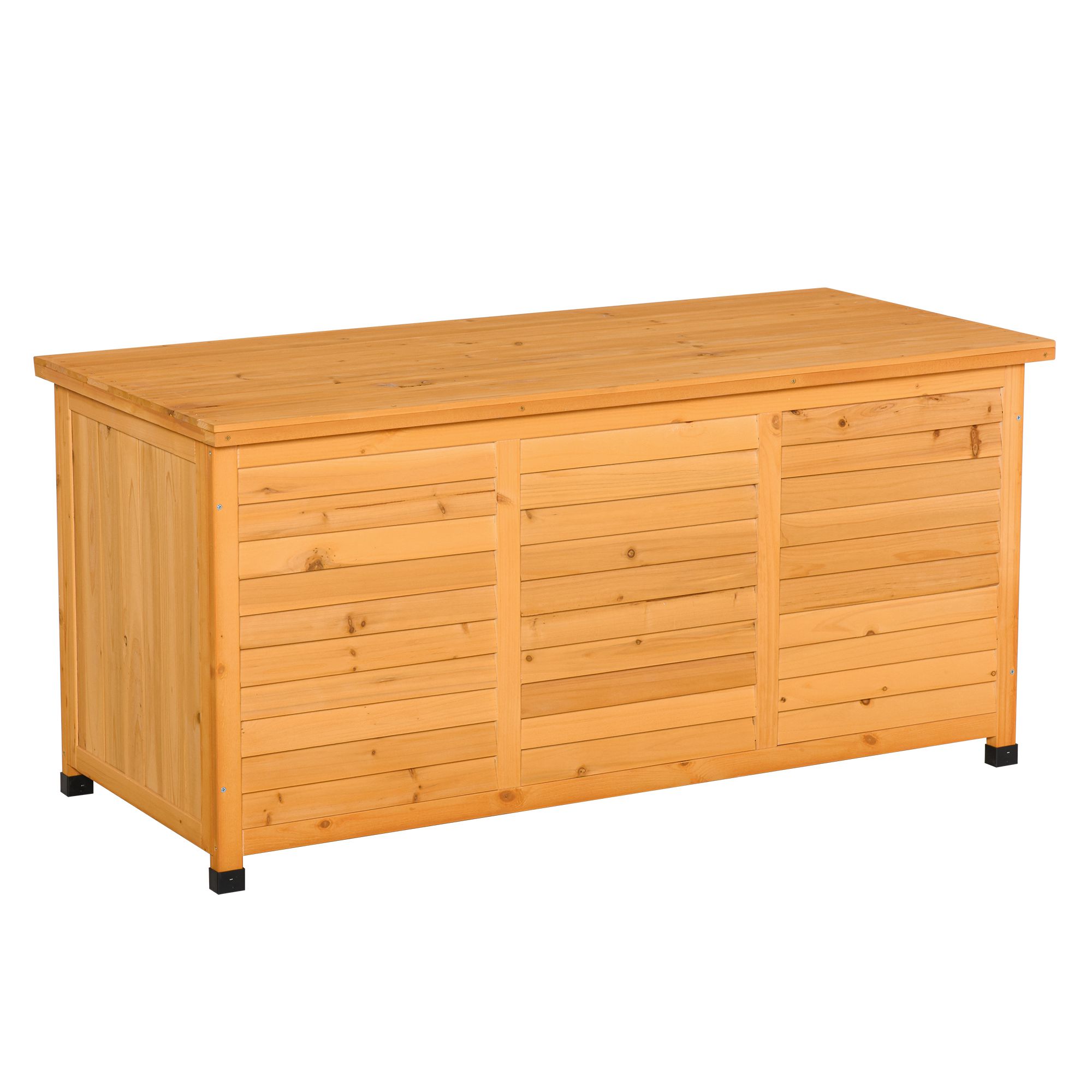 Dārza uzglabāšanas kaste, spilvenu kaste, uzglabāšanas kaste, dārza lāde, laikapstākļiem izturīga, masīvkoka, 127 x 56 x 60 cm, dzeltena