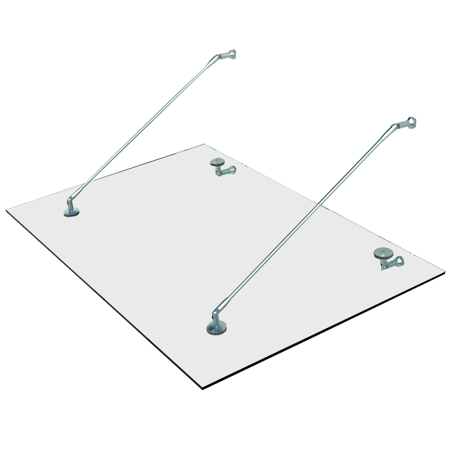 Klaasist varikatus ukse varikatus karastatud klaas 304 roostevaba teras läbipaistev klaas 150 x 90 cm