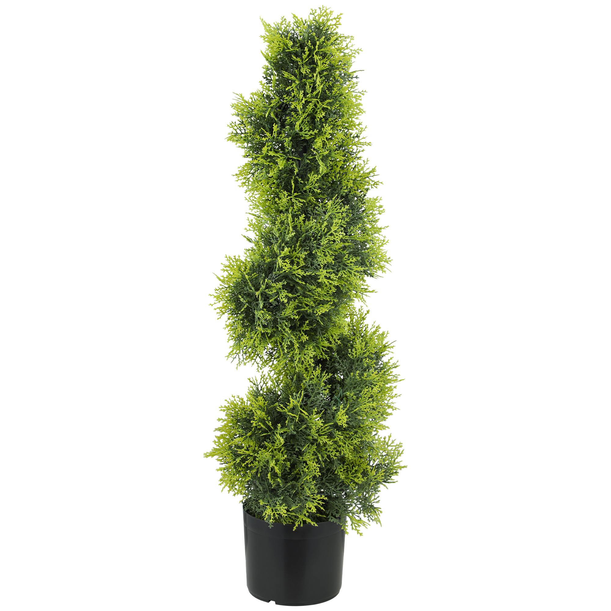 Mākslīgā ciprese 90 cm, mākslīgais augs spirālveida formā, plastmasas mākslīgie augi podā, moderns dekors