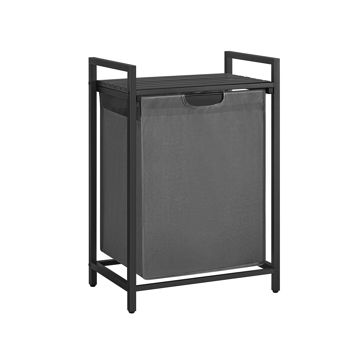 Pesukorv ja pesusorteerija 2 eemaldatava Oxford-kangast kotiga (2 x 46 l) metallraam 73 x 33 x 72 cm