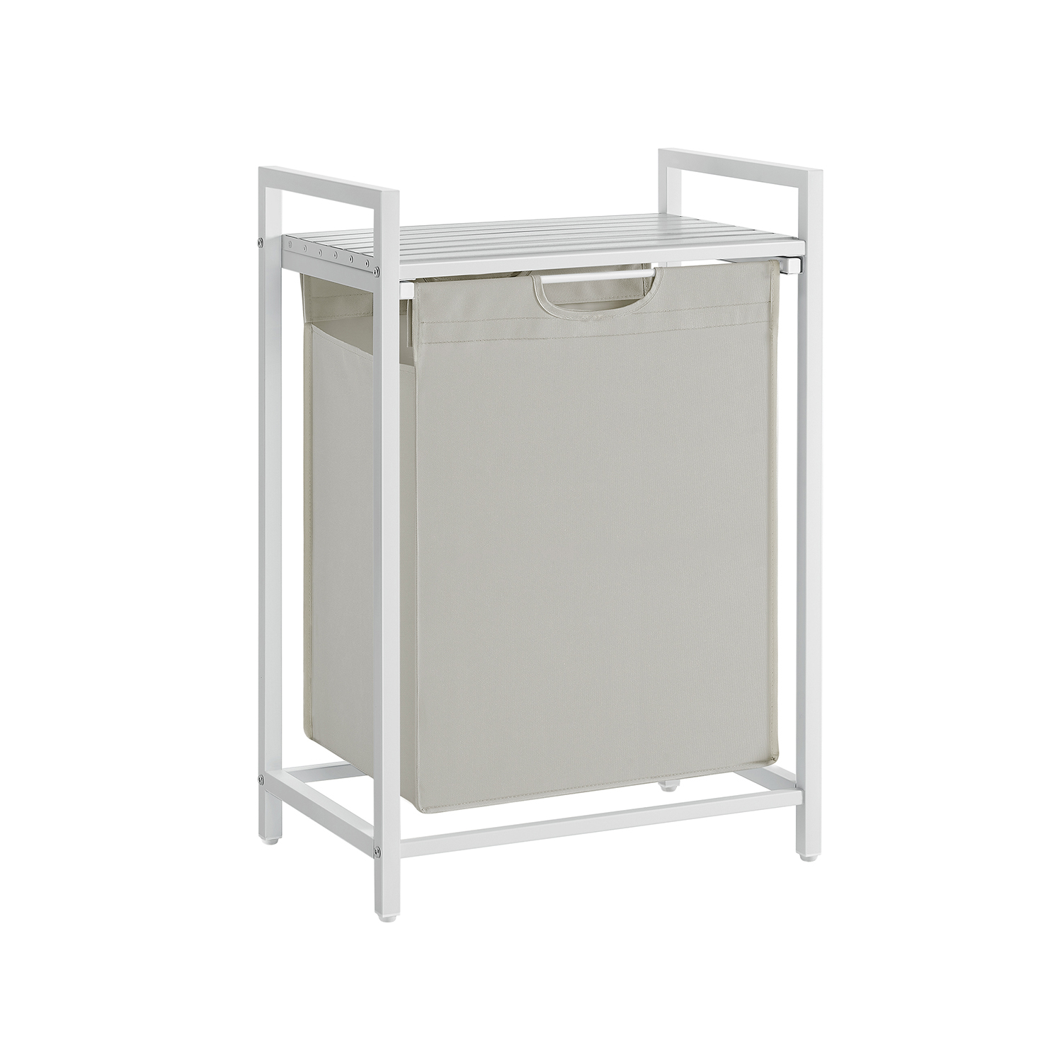 Pesukorv ja pesusorteerija 2 eemaldatava Oxford-kangast kotiga (2 x 46 l) metallraam 73 x 33 x 72 cm