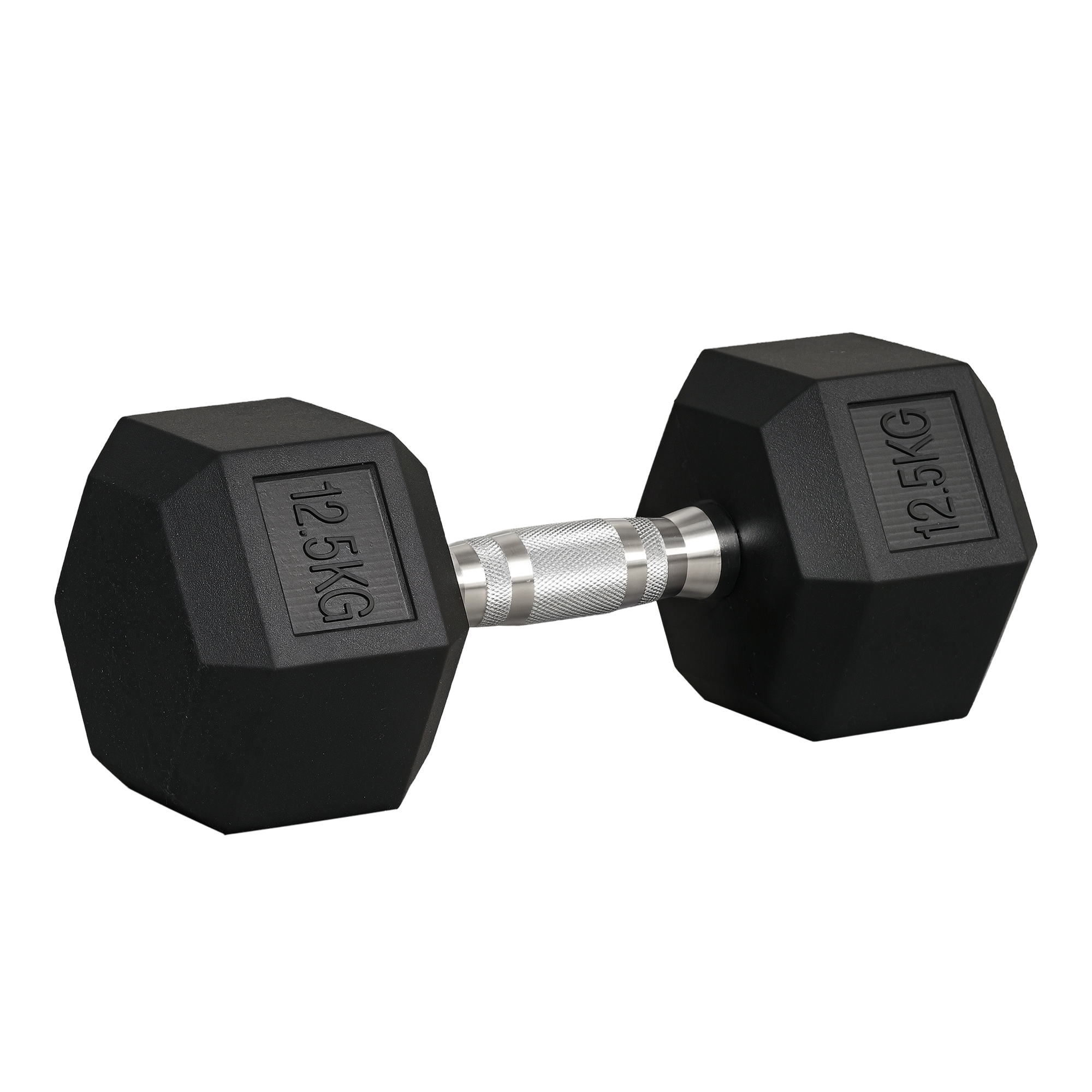 Hanteles ar rievotiem rokturiem, čuguna hantele, 1 x 12,5 kg, hanteles vīriešiem un sievietēm, mājām, sporta zālei, spēka treniņiem