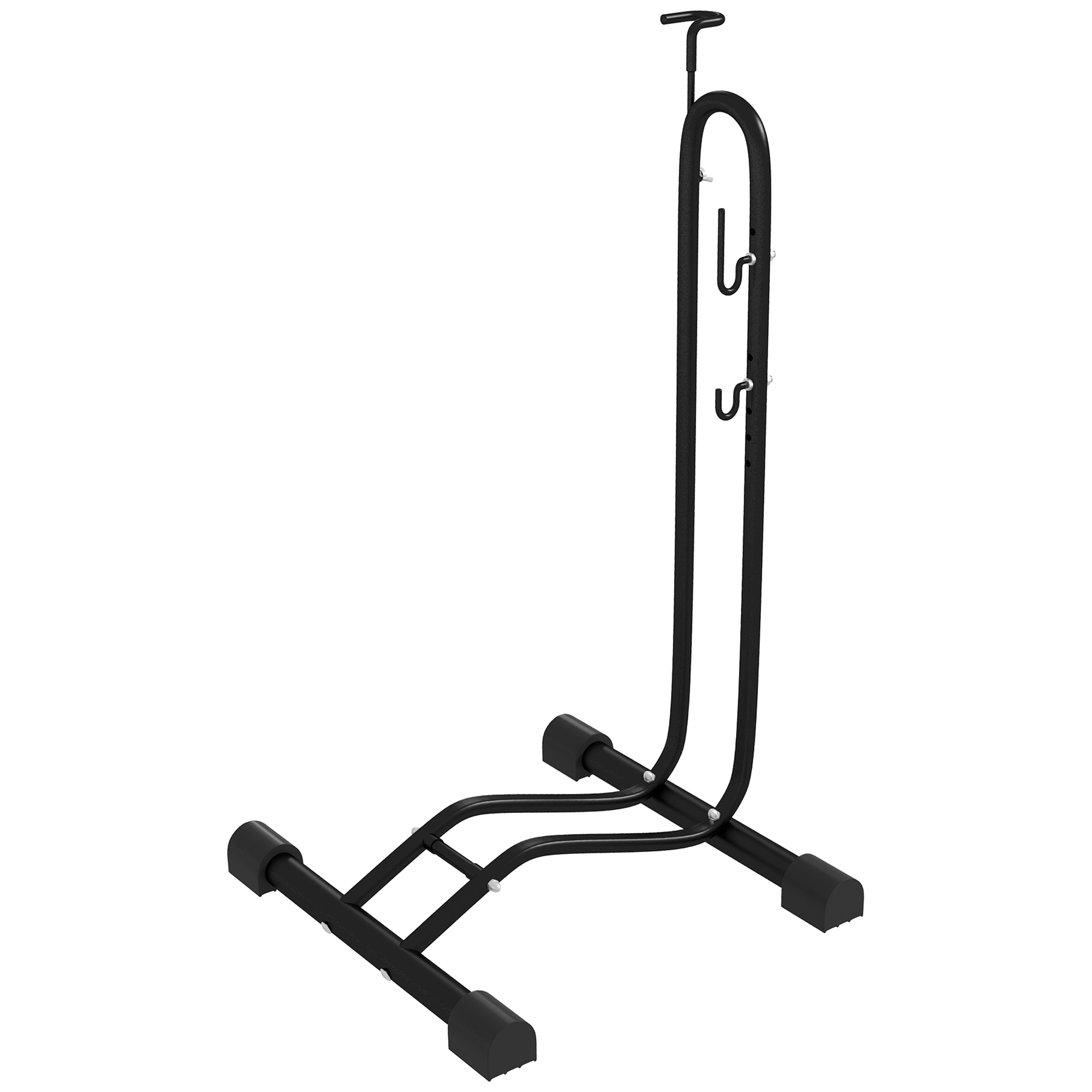 Velosipēda statīvs, vertikāls/horizontāls, 24-73,7 cm, 700c, 41 x 41 x 76-121 cm, tērauds, melns