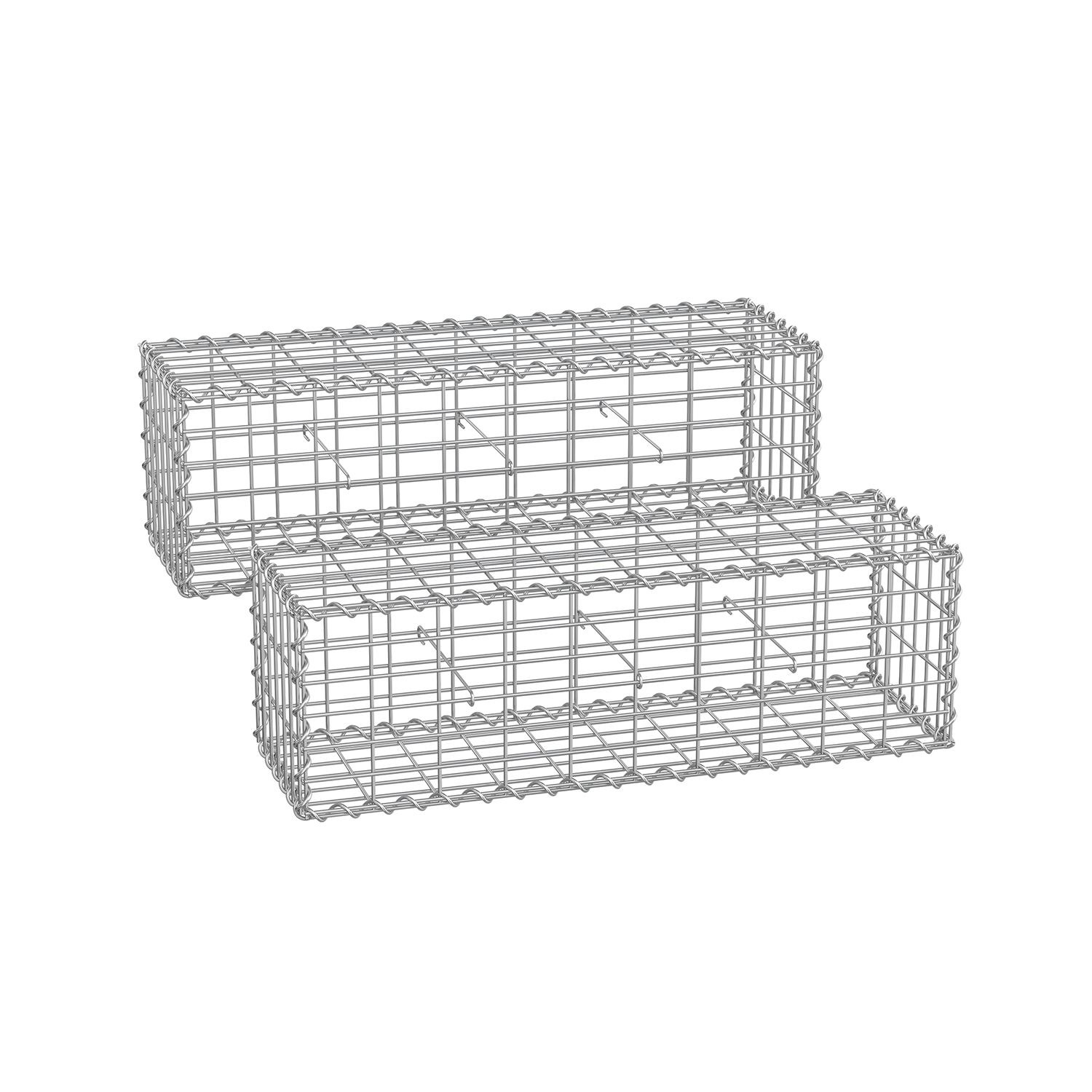 5 x 10 cm silmasuurusega gabioonikorvid kividele komplektis 2 tk