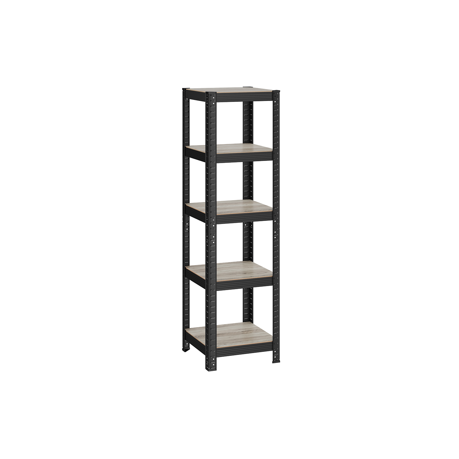 Metallist hoiuriiul kõrgusega 150 cm must/greige