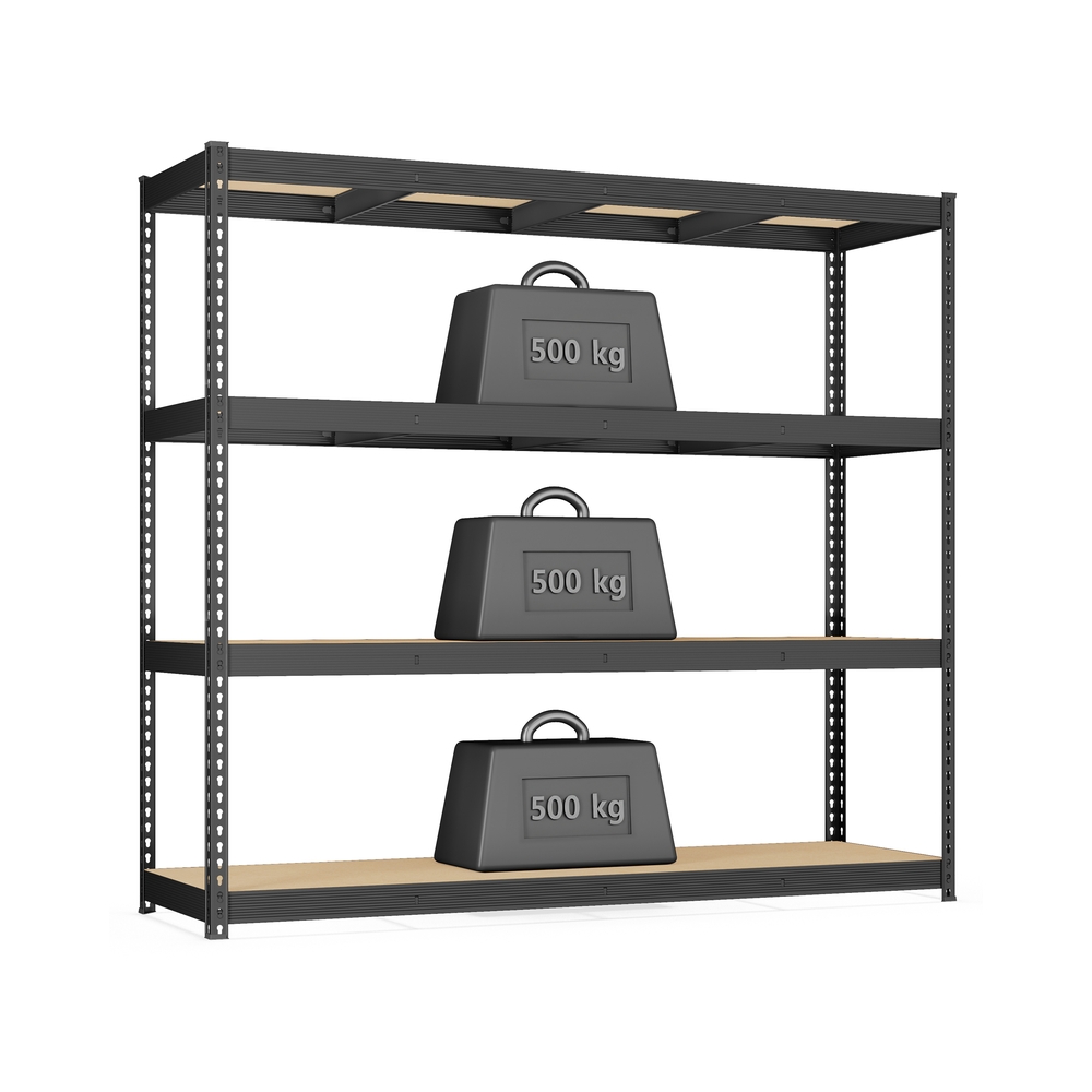 Strong shelf with four strong shelves made of 8 mm thick MDF board