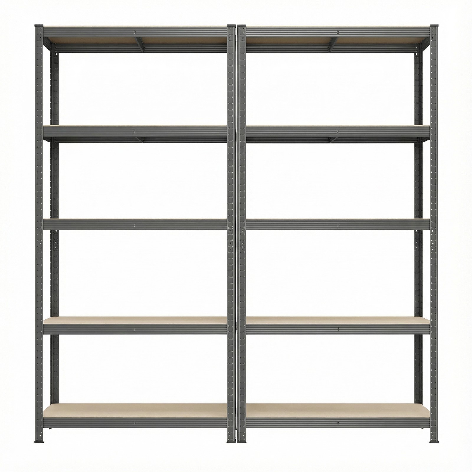 Noliktavas plaukti (2 gab. komplektā), tērauda rāmja garāžas plaukti, kravnesība līdz 875 kg, 5 regulējami plaukti, 40 x 90 x 180 cm