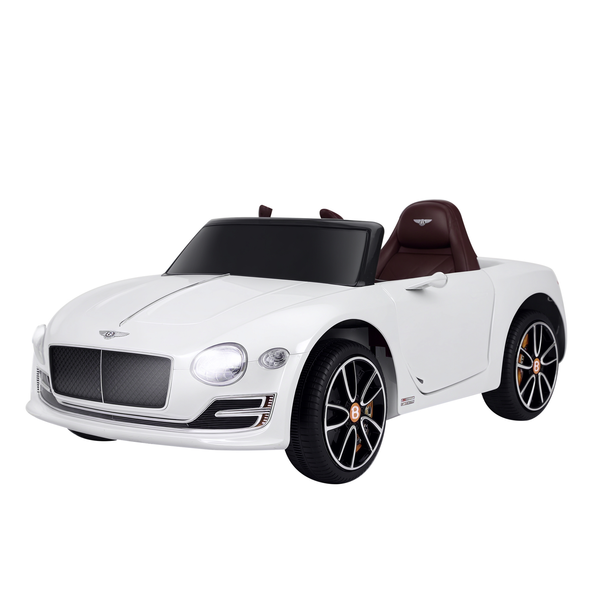 Bērnu elektromobilis Bentley GT licencēts elektriskais bērnu automobilis ar 2.4G tālvadības pulti, MP3, mūziku, skaņas signālu, LED gaismām, elektrisks bērnu transportlīdzeklis 3-5 gadiem, 108 x 60 x 43 cm, balts