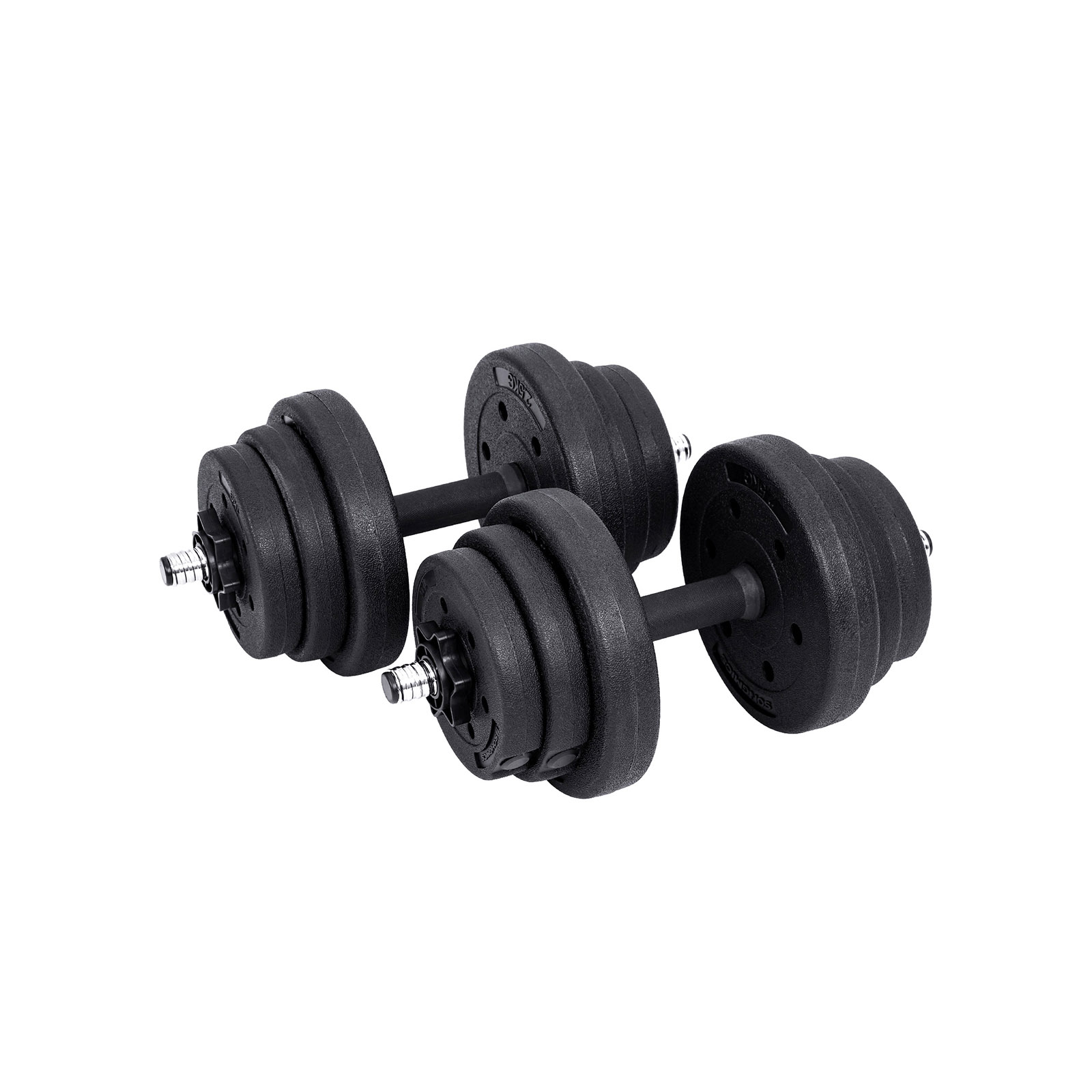 Hanteles komplekts 20 kg melns