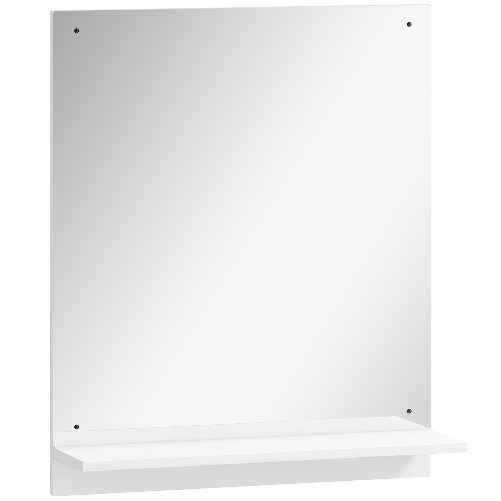 Vannitoa peegel 50 x 60 cm seinapeegel riiuliga vannitoapeegel esikusse valge