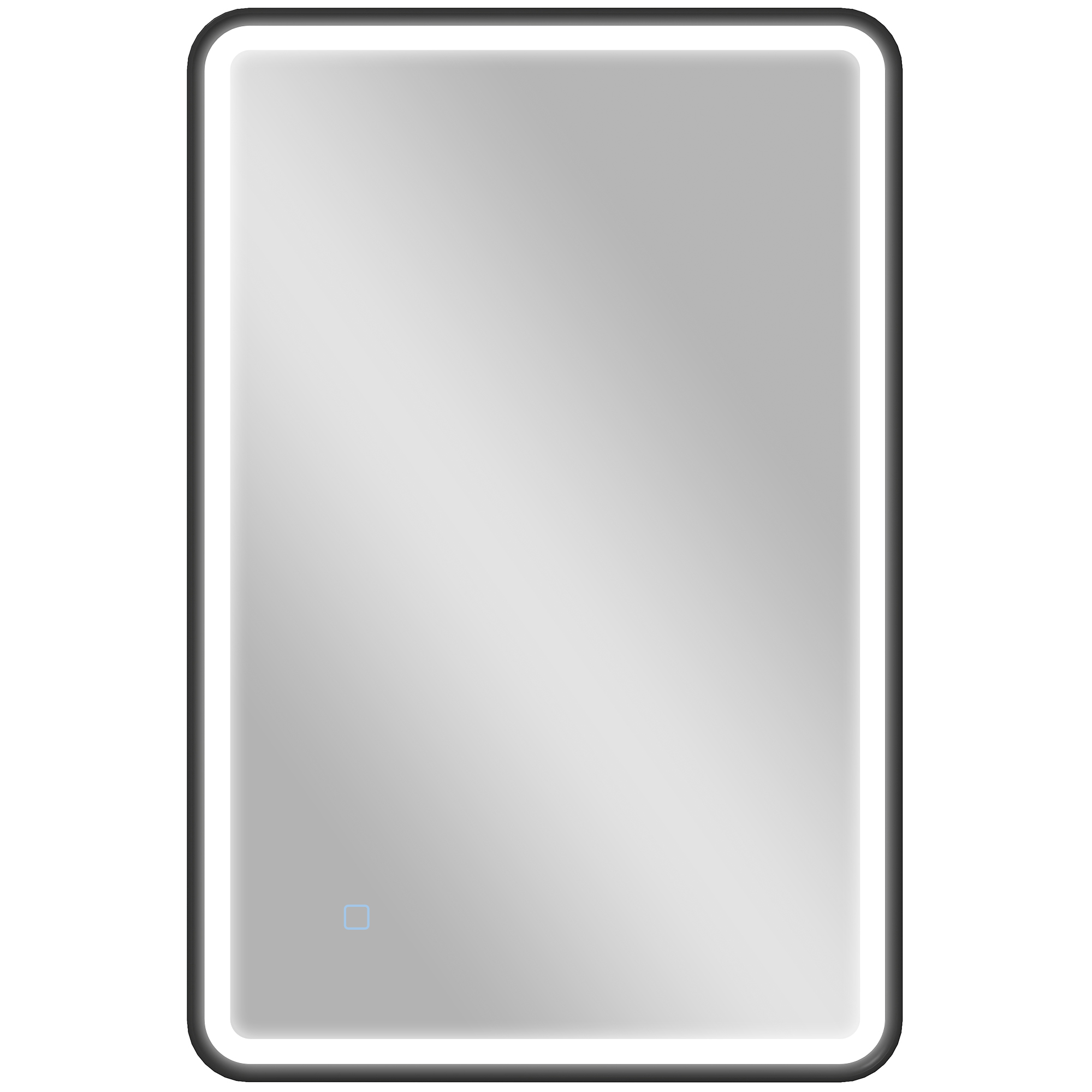 90 x 60 cm LED vannas istabas spogulis, apgaismojums, 3 krāsas, regulējams spilgtums, atmiņas funkcija, horizontāls un vertikāls, melns
