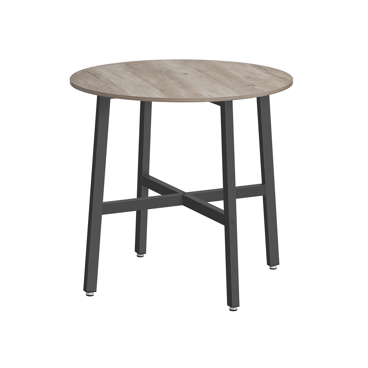 Väike ümmargune söögilaud köögilaud elutuppa või kontorisse Ø 80 x 75 cm tööstuslik disain