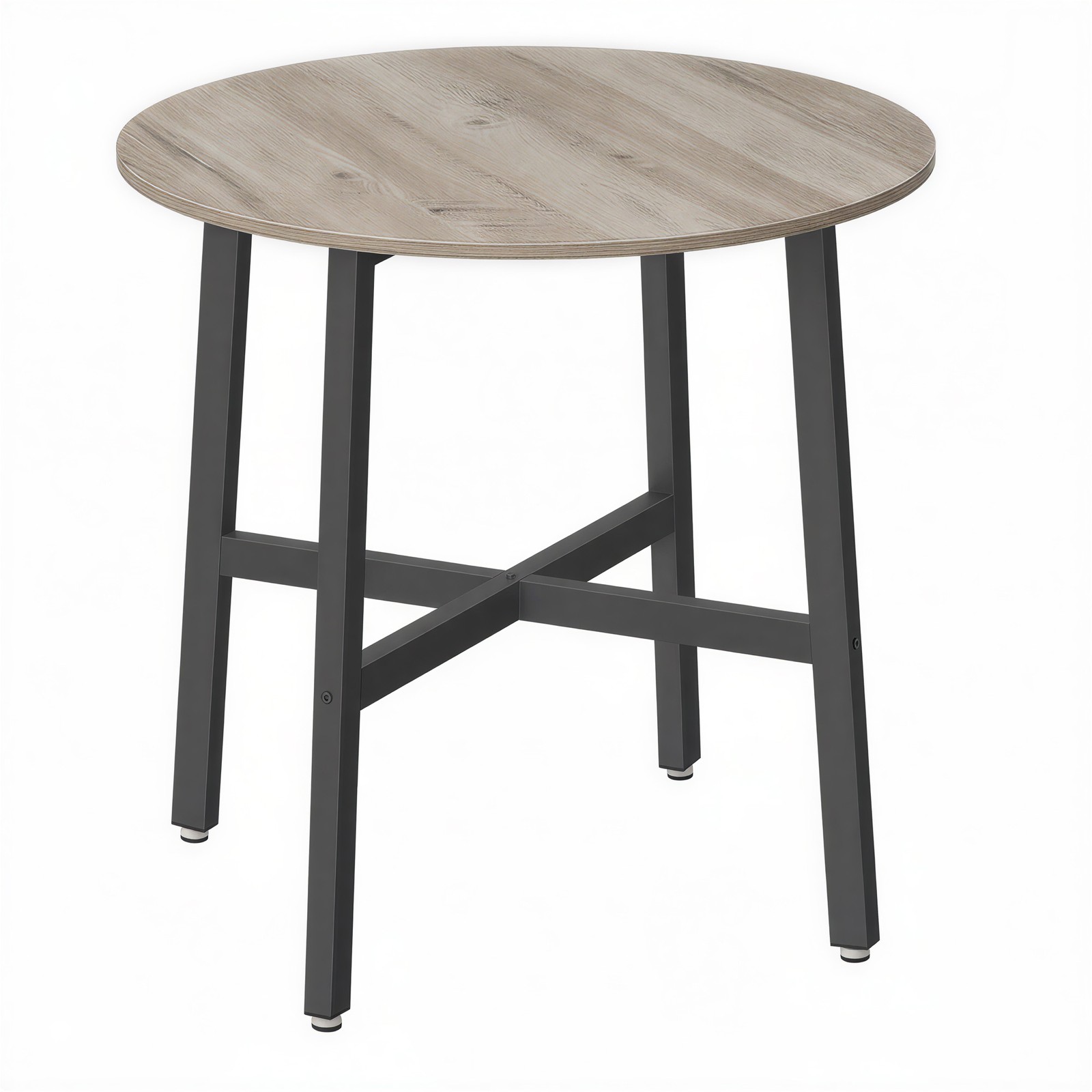 Väike ümmargune söögilaud ja köögilaud tööstuslik disain 80 x 75 cm (Ø x H)
