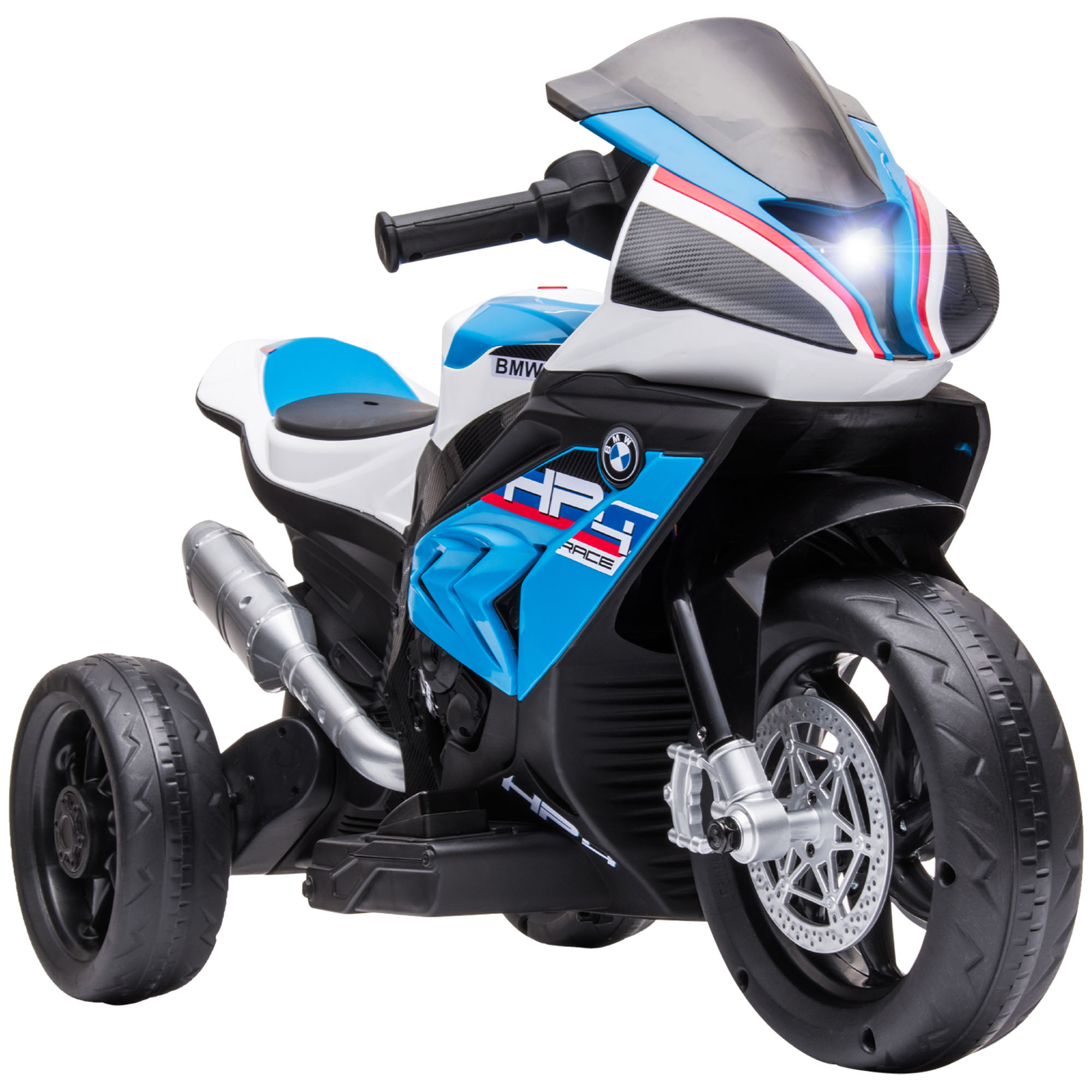 Bērnu motocikls, elektriskais motocikls, priekšējais lukturis, 3 mūzikas režīmi, bērniem no 1,5 līdz 5 gadiem, zils, 82,5 x 42 x 54 cm