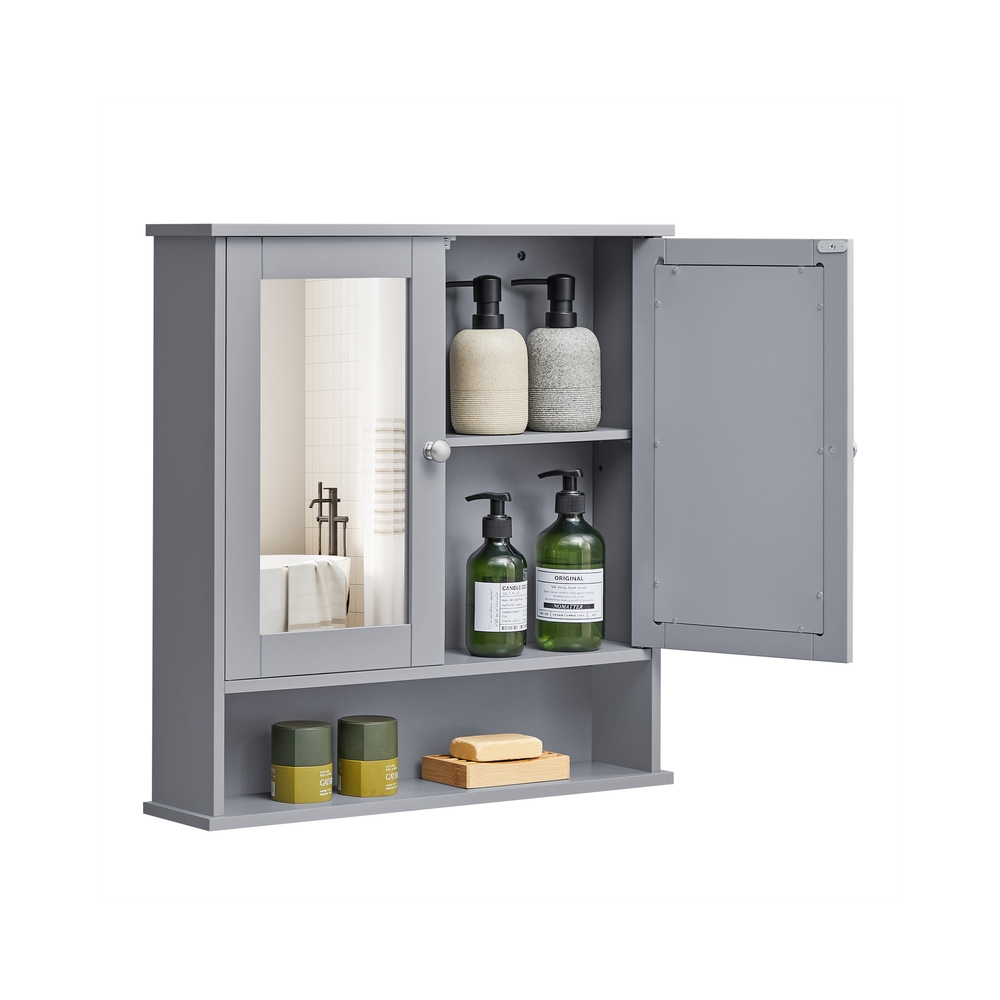 Peegelkapp vannituppa seinale kinnitatav ehtekapp avatud riiuliga 56 x 58 x 13 cm