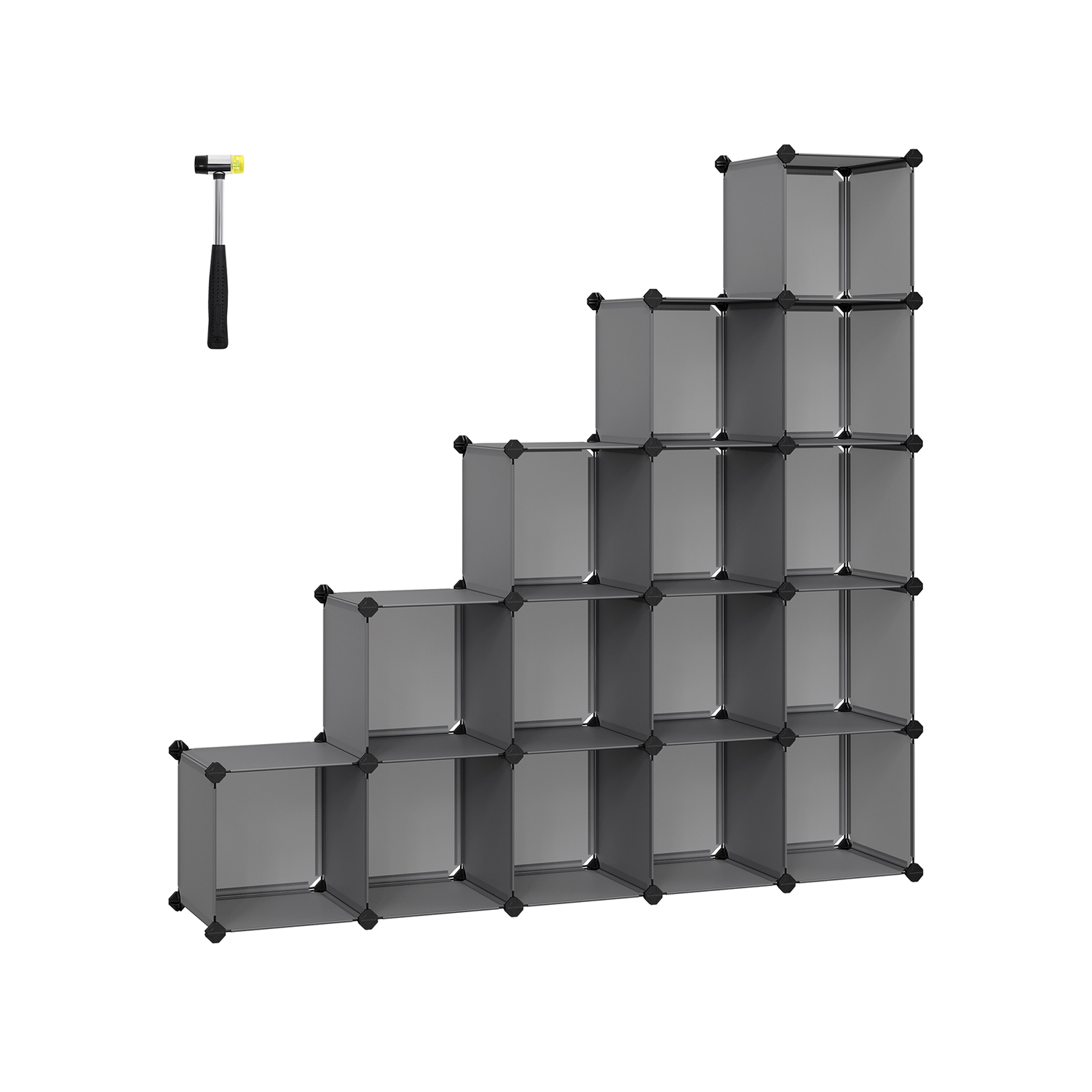 16 kubu DIY apavu plaukts, 31 x 123 x 123 cm
