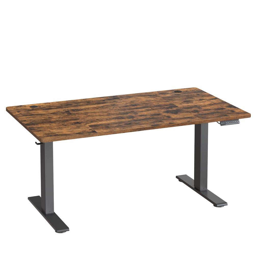 Kõrguses reguleeritav elektriline laud 140 x 80 cm USB-C pordiga