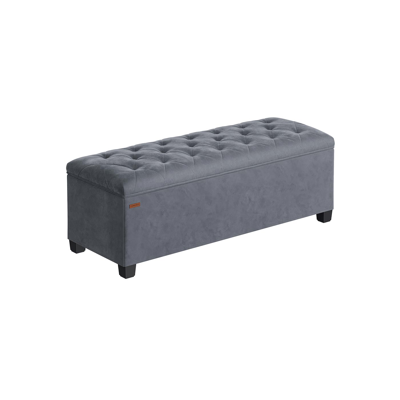 Uzglabāšanas pufs 40 x 110 x 40 cm šīfera pelēks