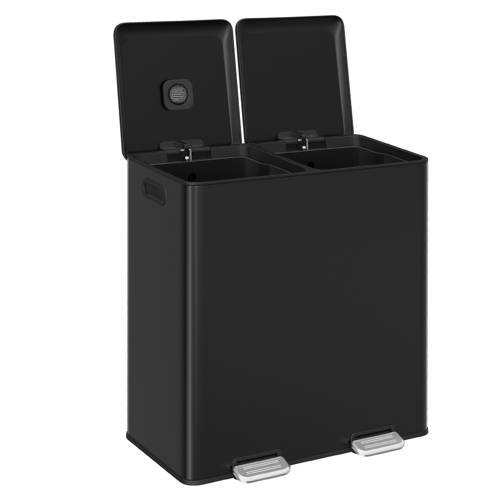 Virtuves atkritumu tvertne, 2 x 30 l, 2 sekcijas