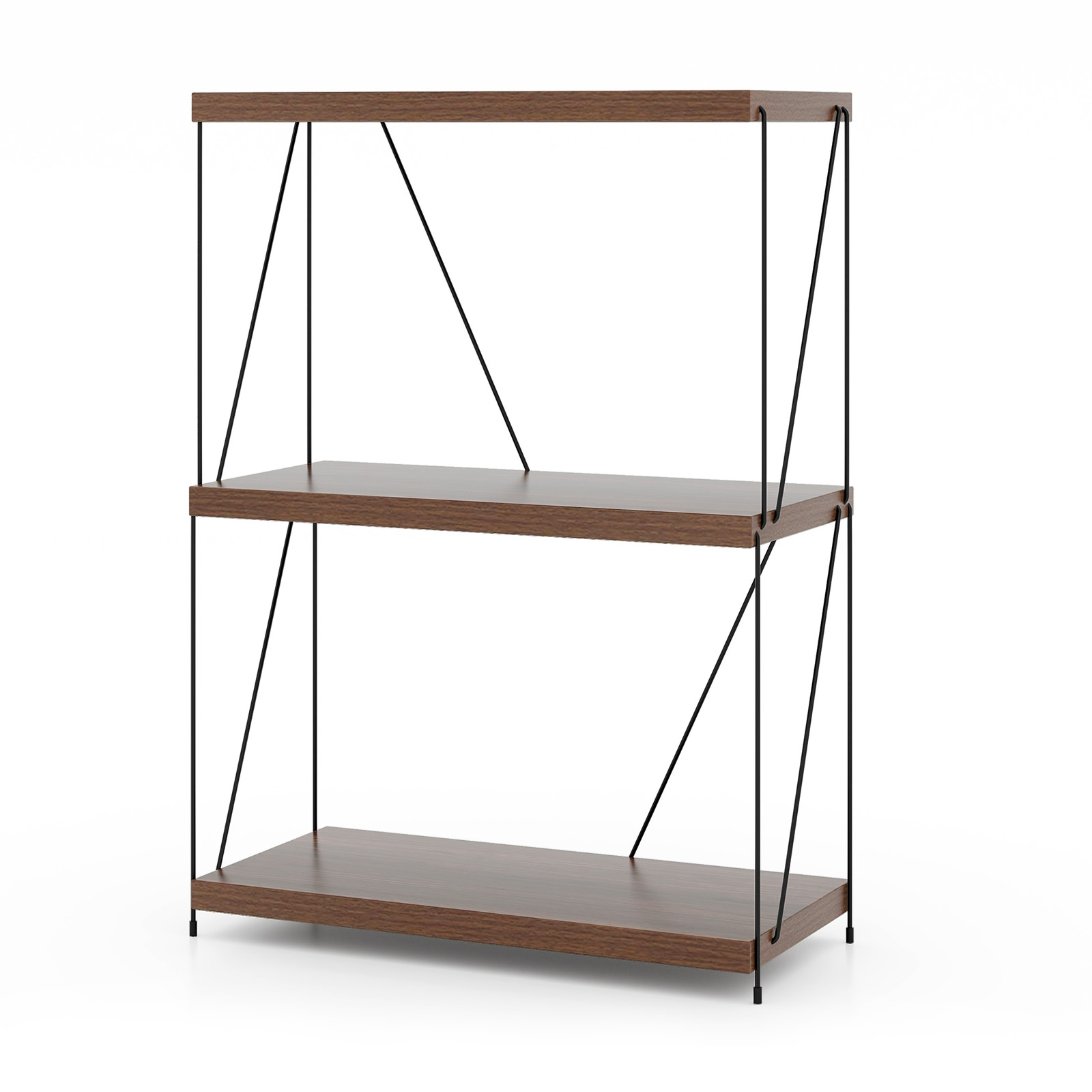 2/3/4/5 līmeņu daudzfunkcionāls displeja plaukts ar metāla rāmi - 86,4 cm