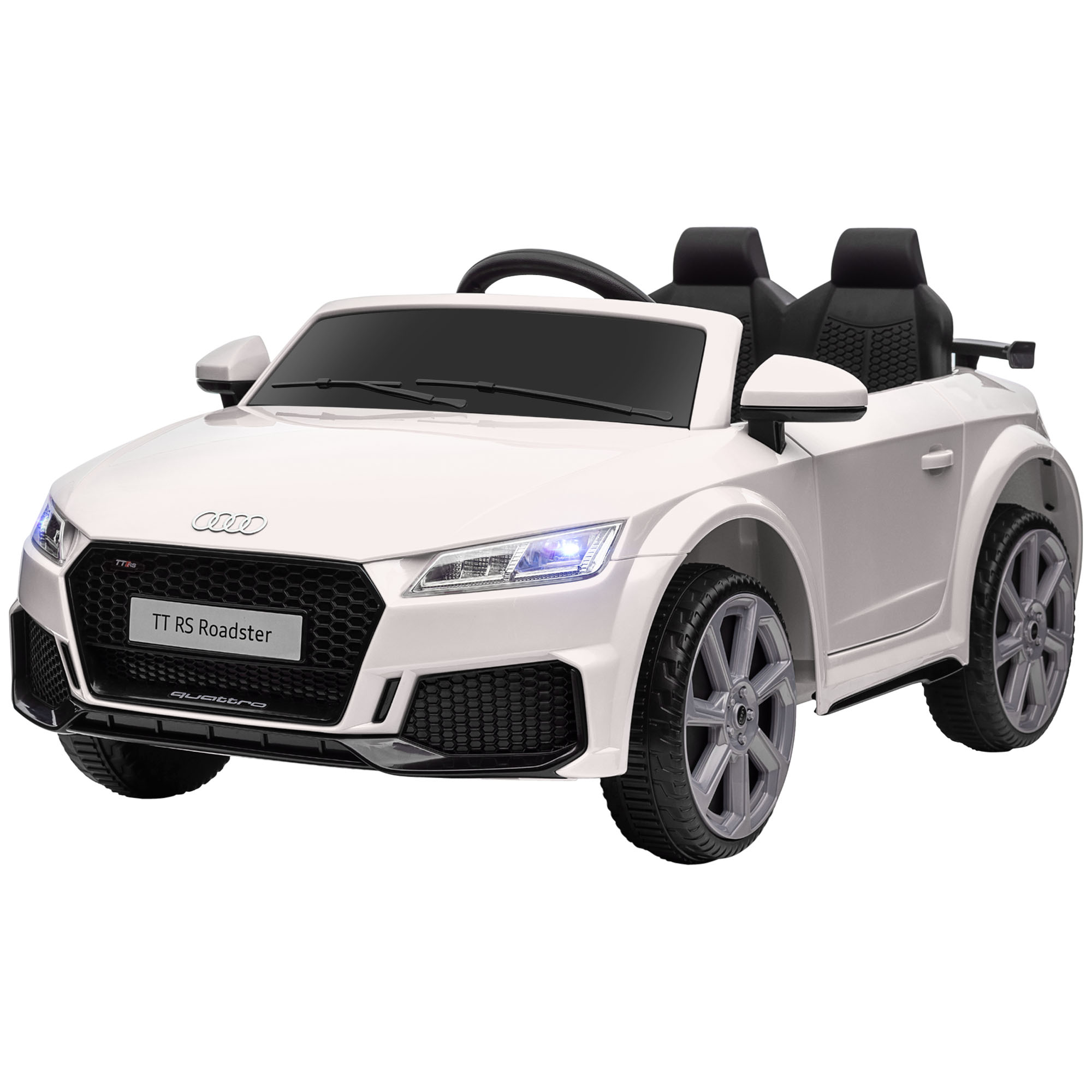 Bērnu elektromobilis, Audi TT RS Roadster, 3 km/h, tālvadības pults, LED, USB, balts