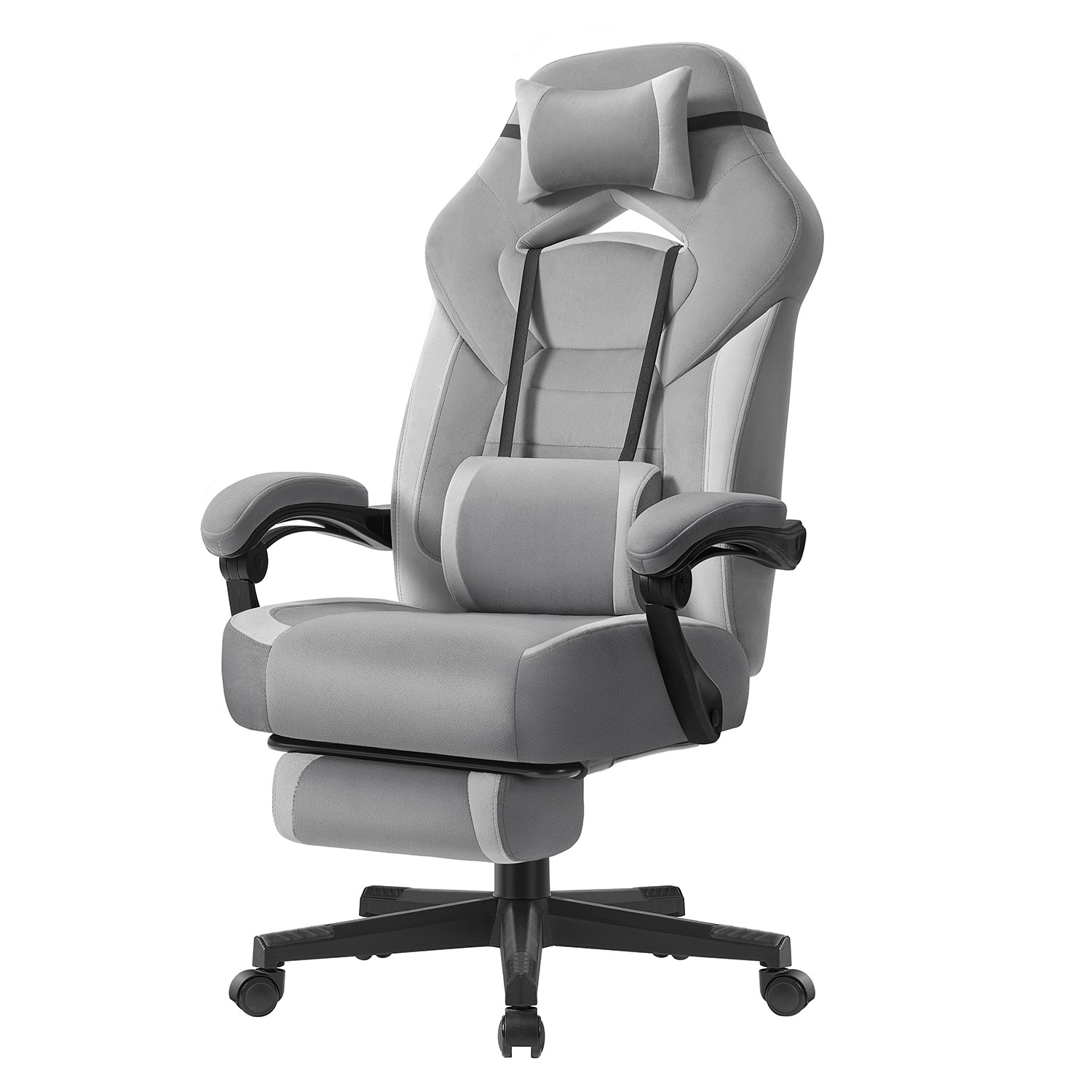 Biroja krēsls ar regulējamu augstumu, ergonomisks vadītāja krēsls, salokāms kāju balsts