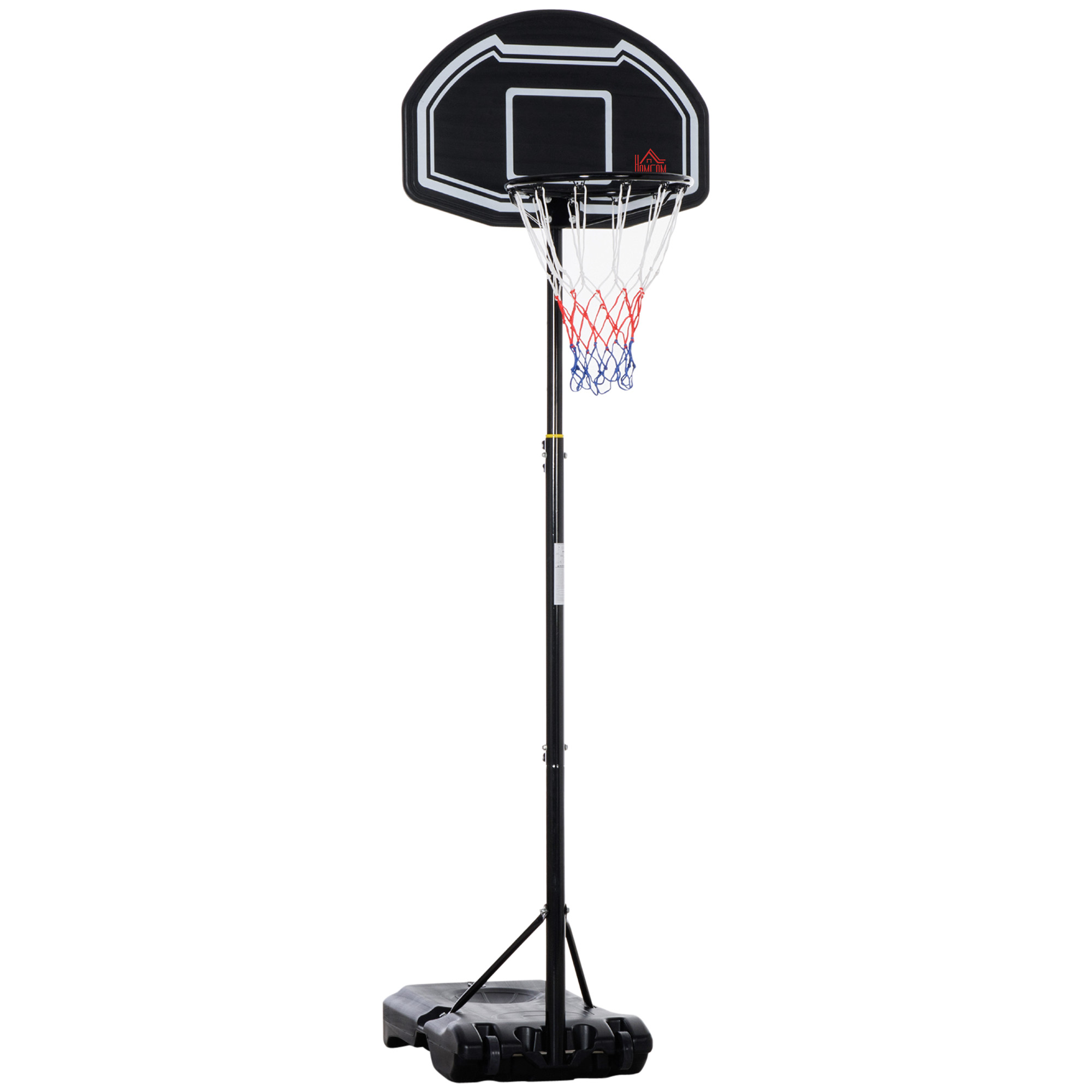 Āra basketbola grozs pusaudžiem, 160-210 cm augstumā regulējams basketbola statīvs ar riteņiem