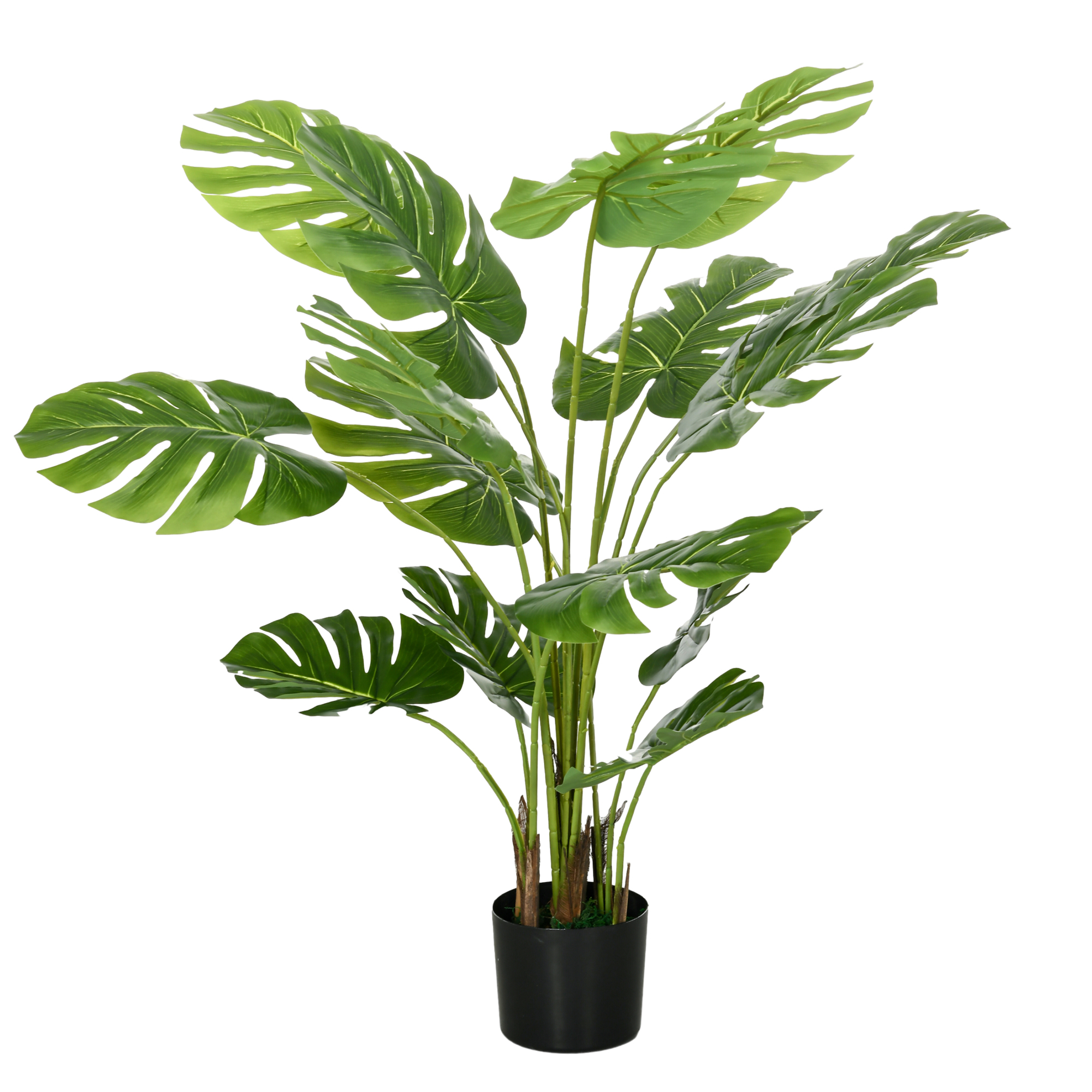 Kunstlik taim realistlik Monstera Deliciosa 1 pott ja tsemendimuld 17 5 cm x 17 5 cm x 120 cm roheline