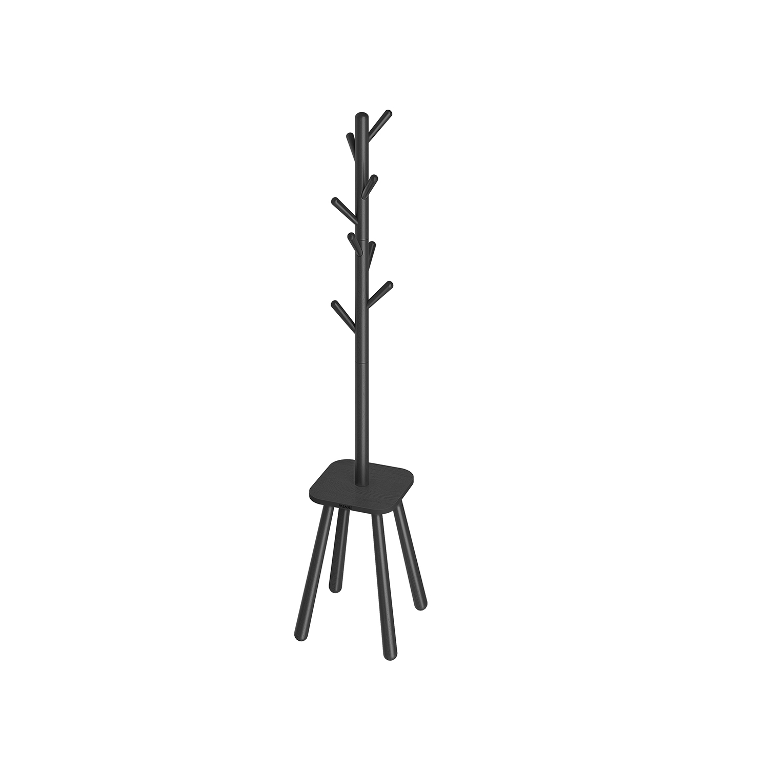 Plauktu plaukts ar 8 āķiem un plauktiem, 170,5 cm augsts