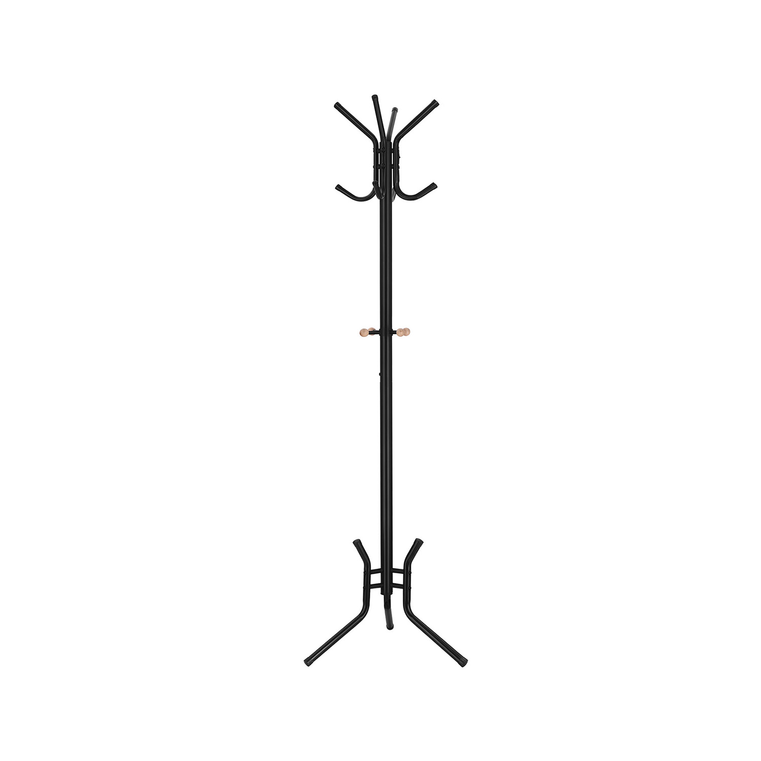 Metāla drēbju pakaramais, augstums 176 cm, melns
