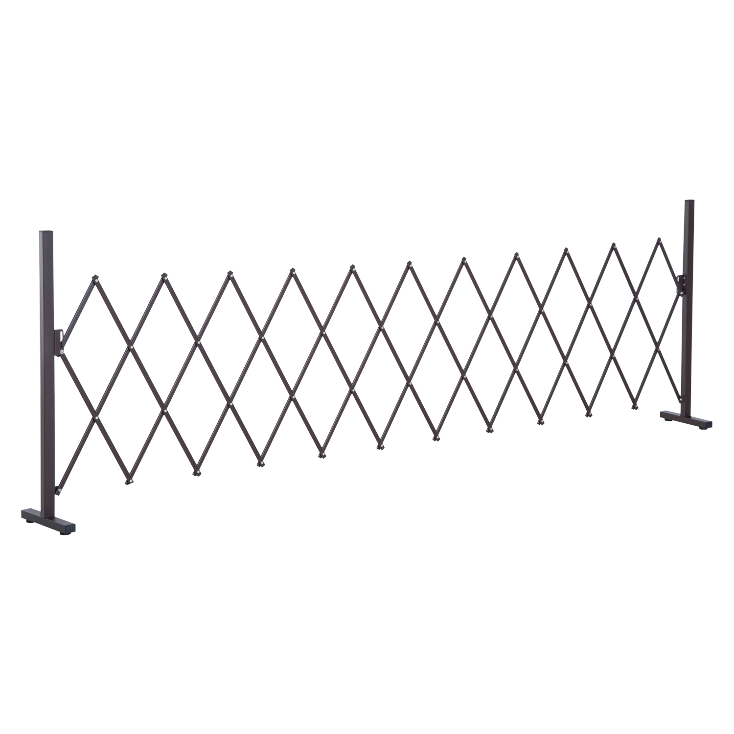 Izvelkami šķērveida vārti/barjera, 35-300 cm, dārzam, alumīnija, brūni, augstums 103,5 cm