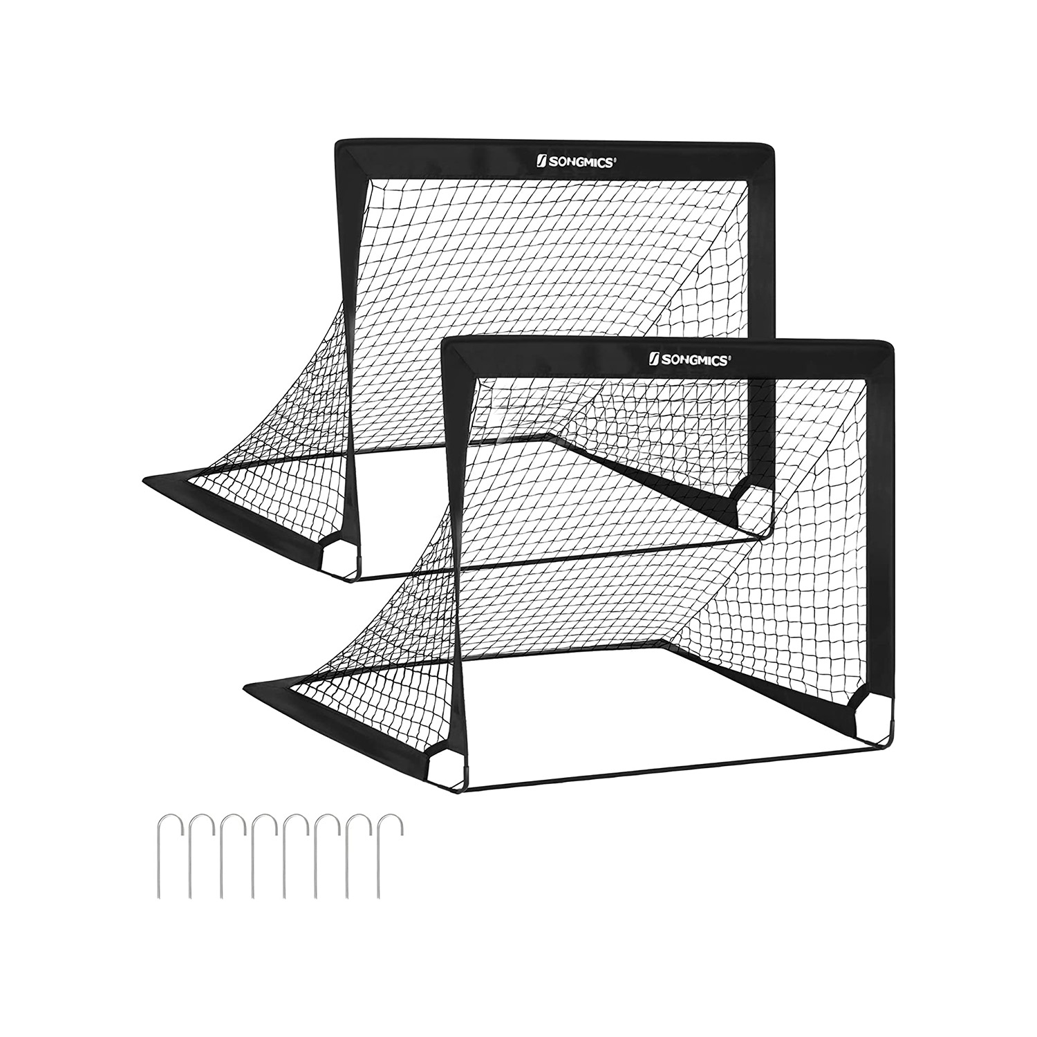 Bērnu futbola vārti, melni, SZQ122B02