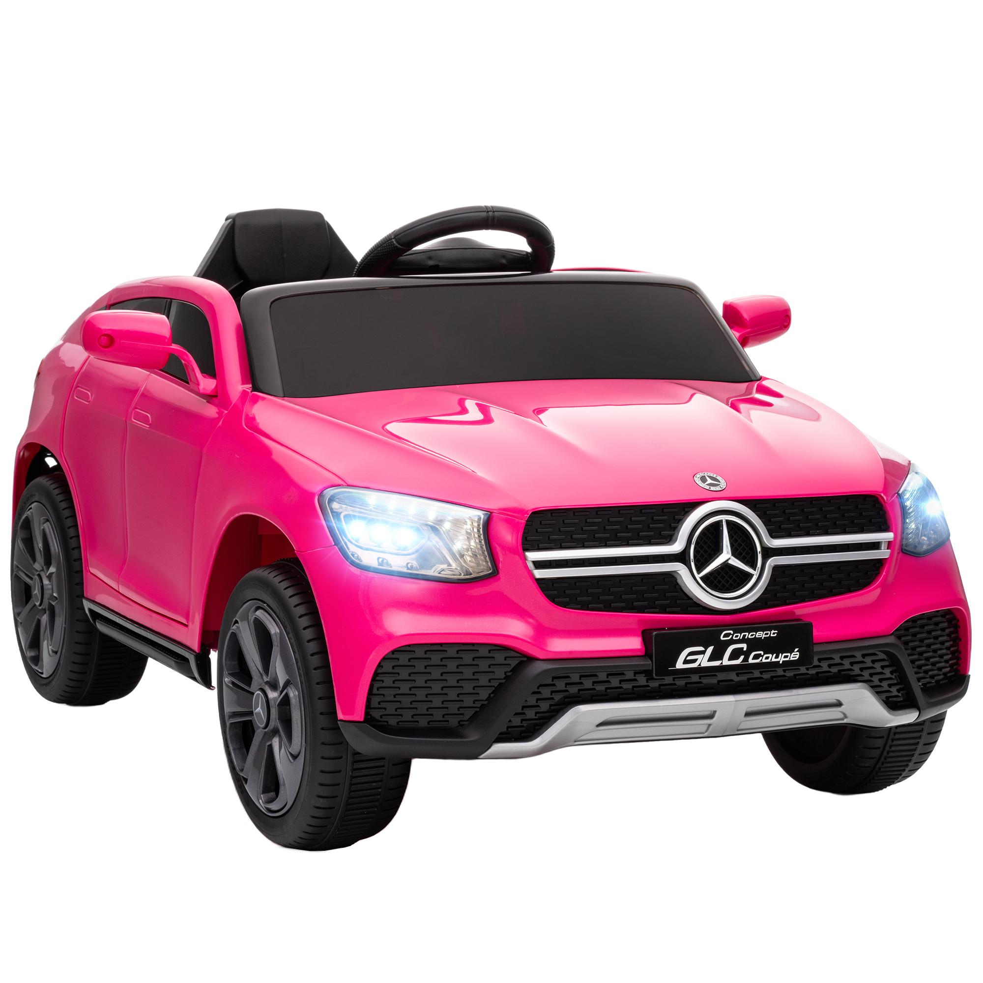 Elektriauto lastele 12V lasteauto puldiga LED-tuled muusika 3 kiirust 3-6 aastat roosa