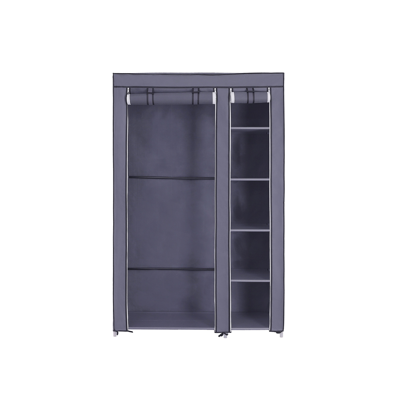 Auduma skapis 110 x 175 cm pelēks