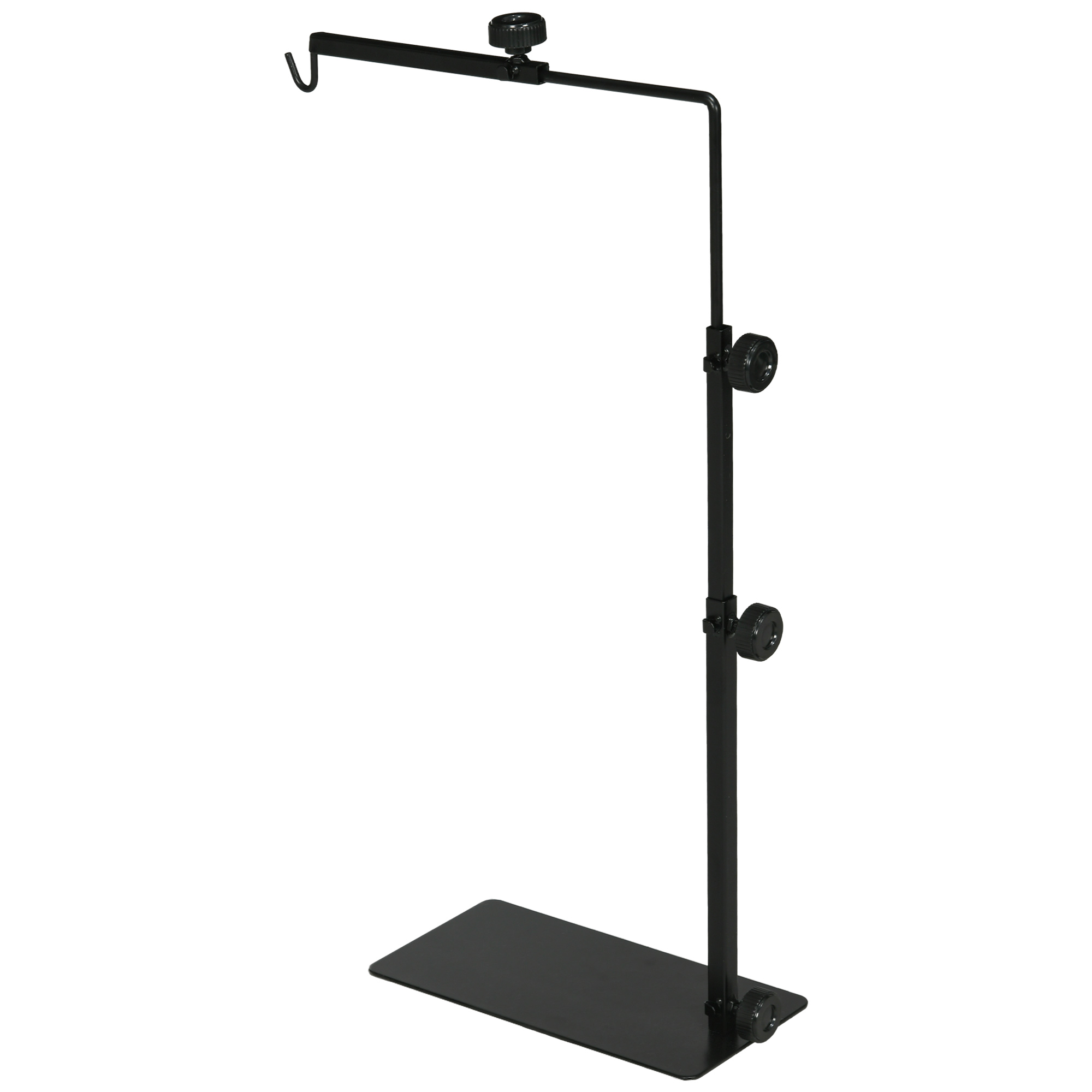 Sildlampas statīvs terārijiem, regulējams augstums, 40x15x95cm, melns