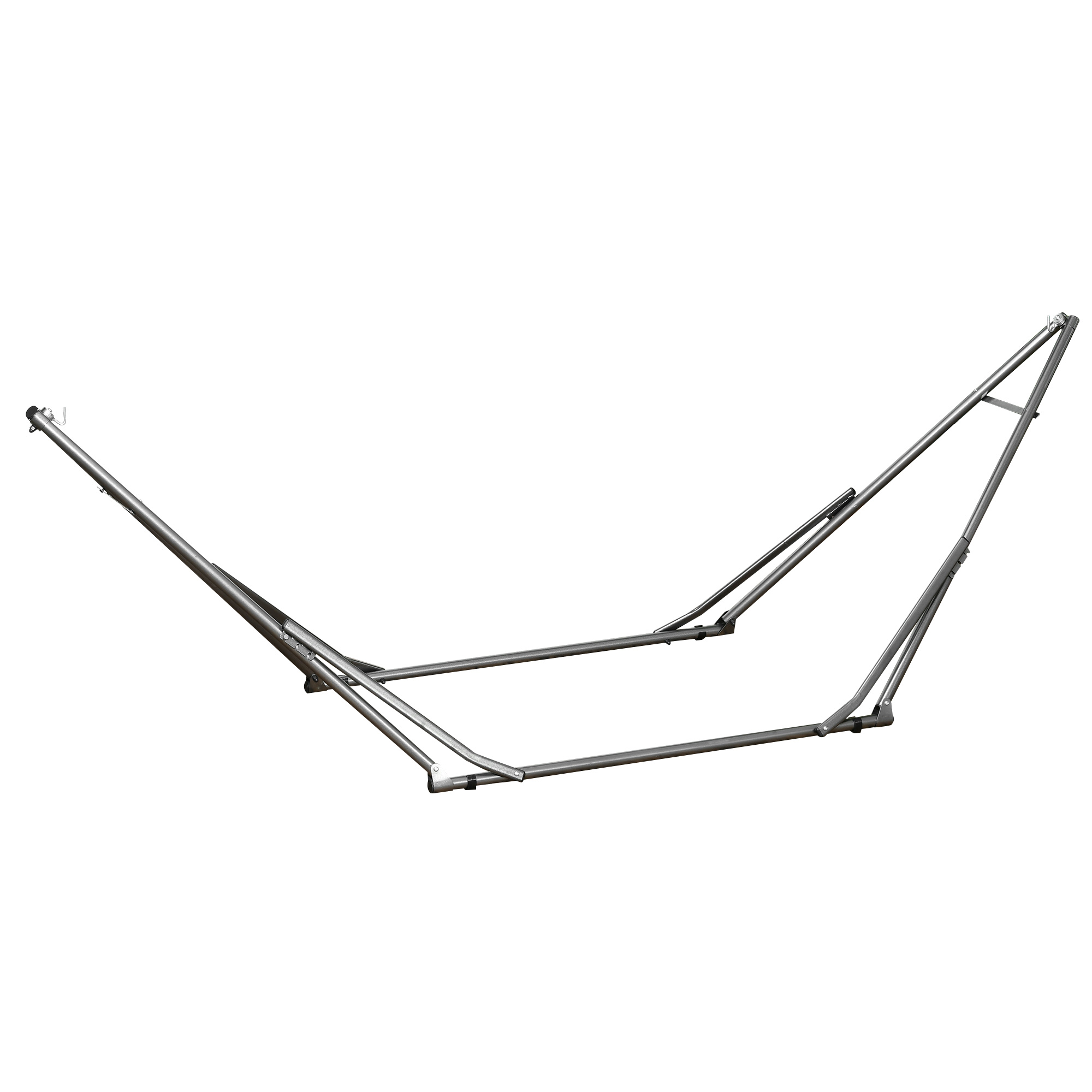 2-vienā šūpuļtīkla statīvs, laikapstākļu izturīgs, piekarināma krēsla statīvs, veļas žāvētājs, 290 cm x 92 cm x 88 cm, melns