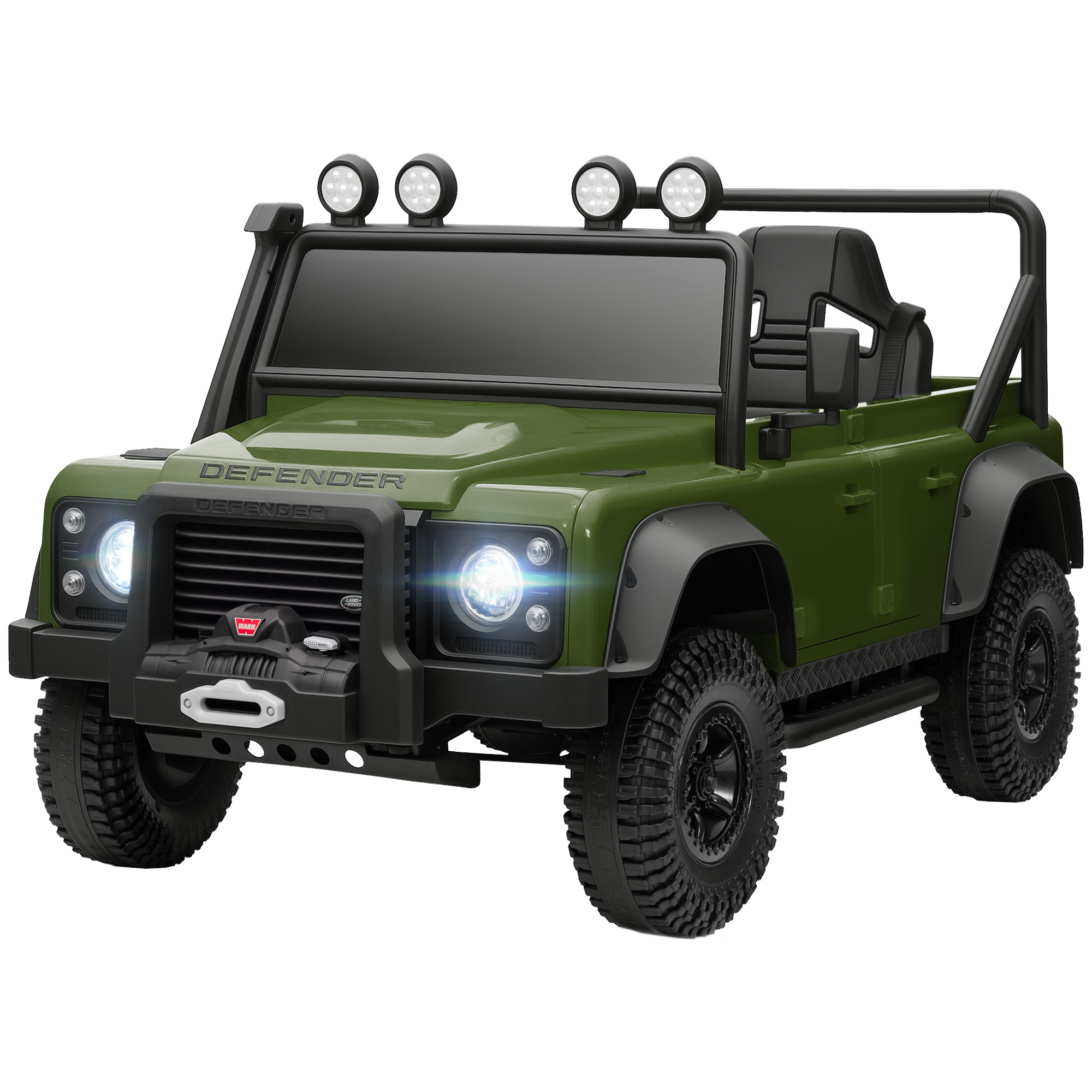 Bērnu elektroauto, darbojas ar 12 V baterijām, tālvadības pults, mūzikas funkcija, signāltaure, LED gaismas, zaļa