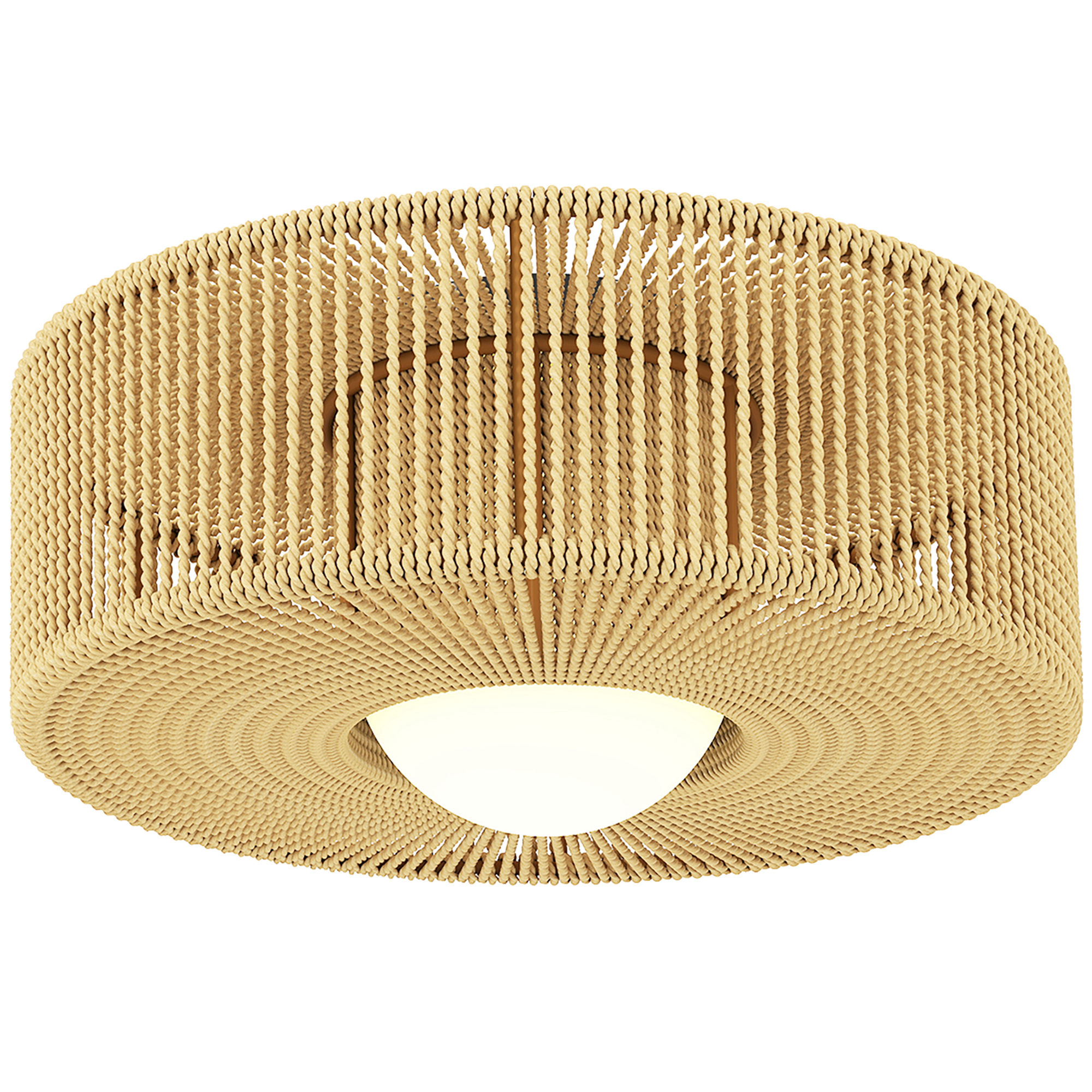 Laevalgusti Boho laelamp rippuv G9 LED-pistikupesaga ümmargune kanepiköiest lambivarjuga