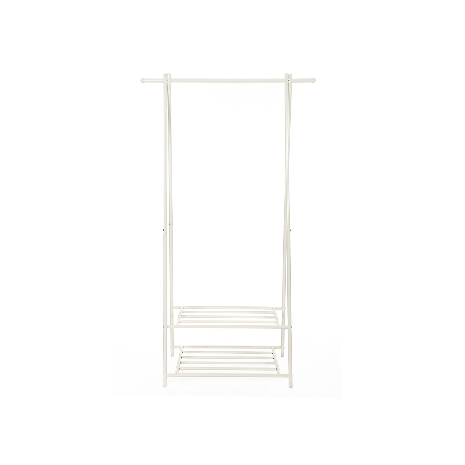 Metallist valge riidestange