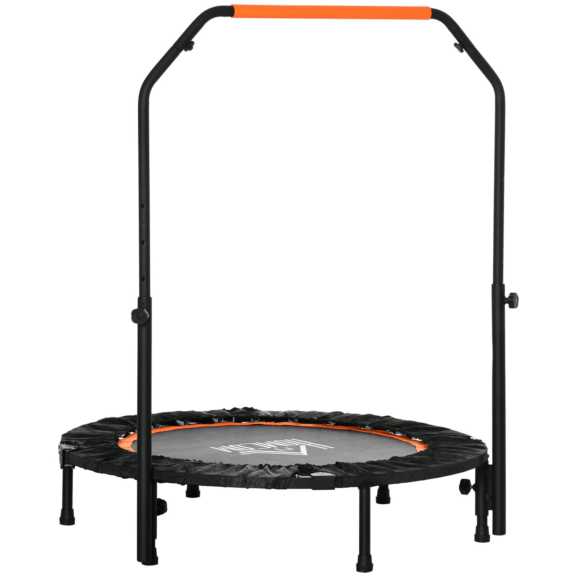 Fitness-batuut kokkupandav reguleeritava käepidemega Ø102 x 123K cm kuni 150 kg must